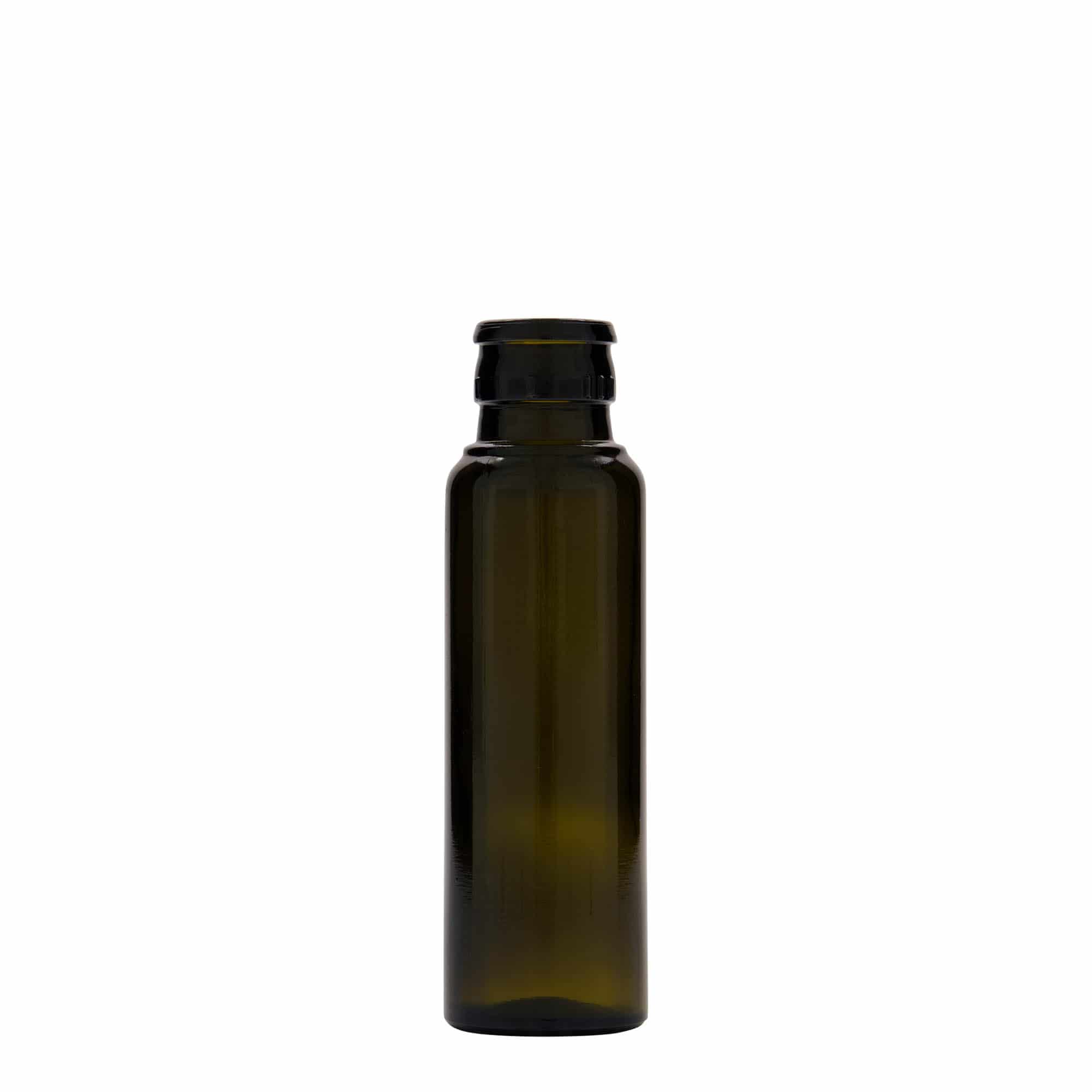 Flacon vinaigre/huile 100 ml 'Willy New', verre, vert antique, ouverture : DOP