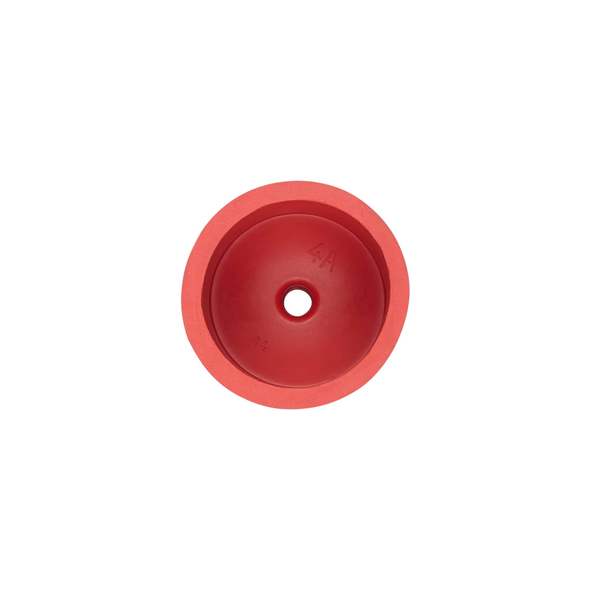 Chapeau de fermentation type 4a, caoutchouc, rouge