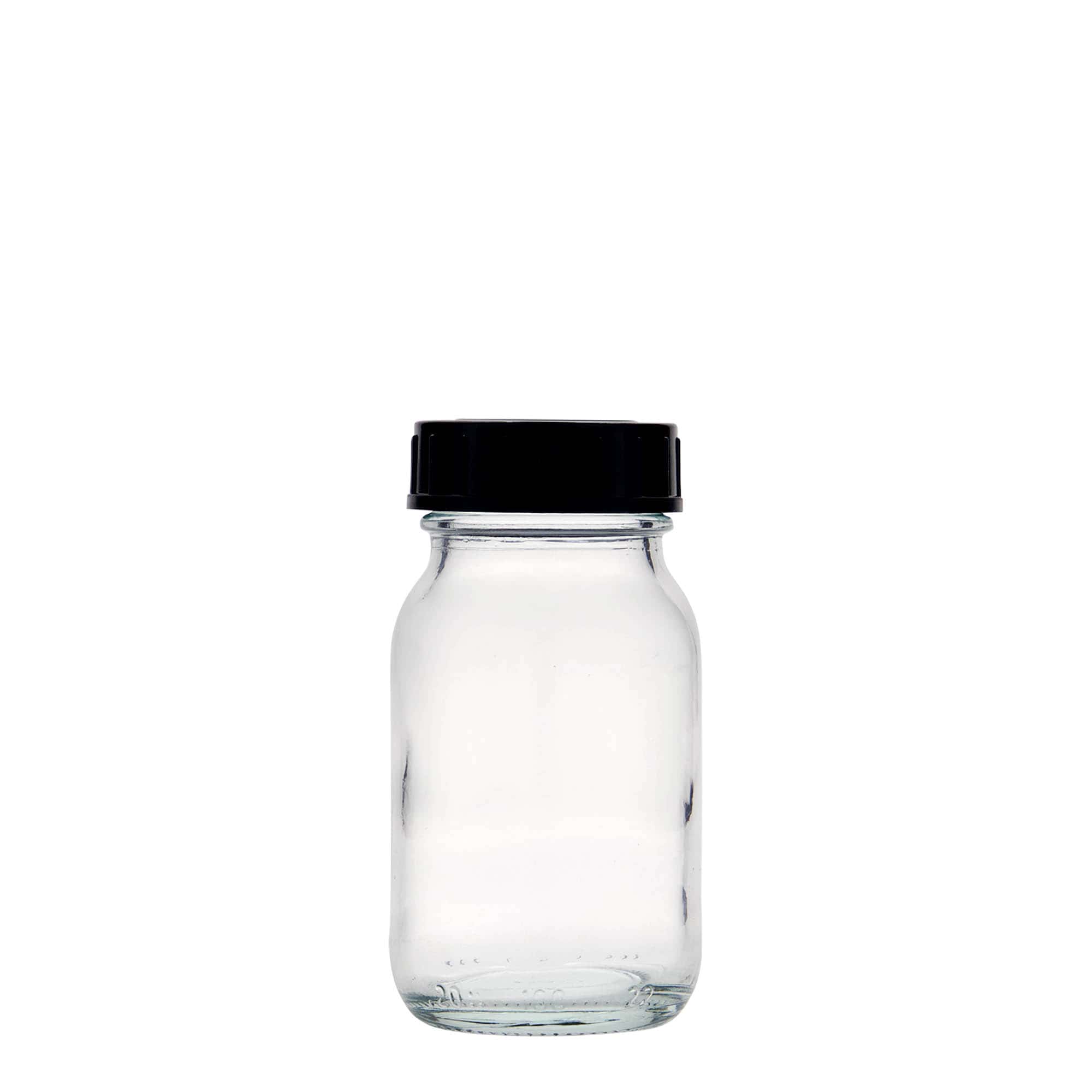 100 ml bocal à large ouverture, embouchure : DIN 40