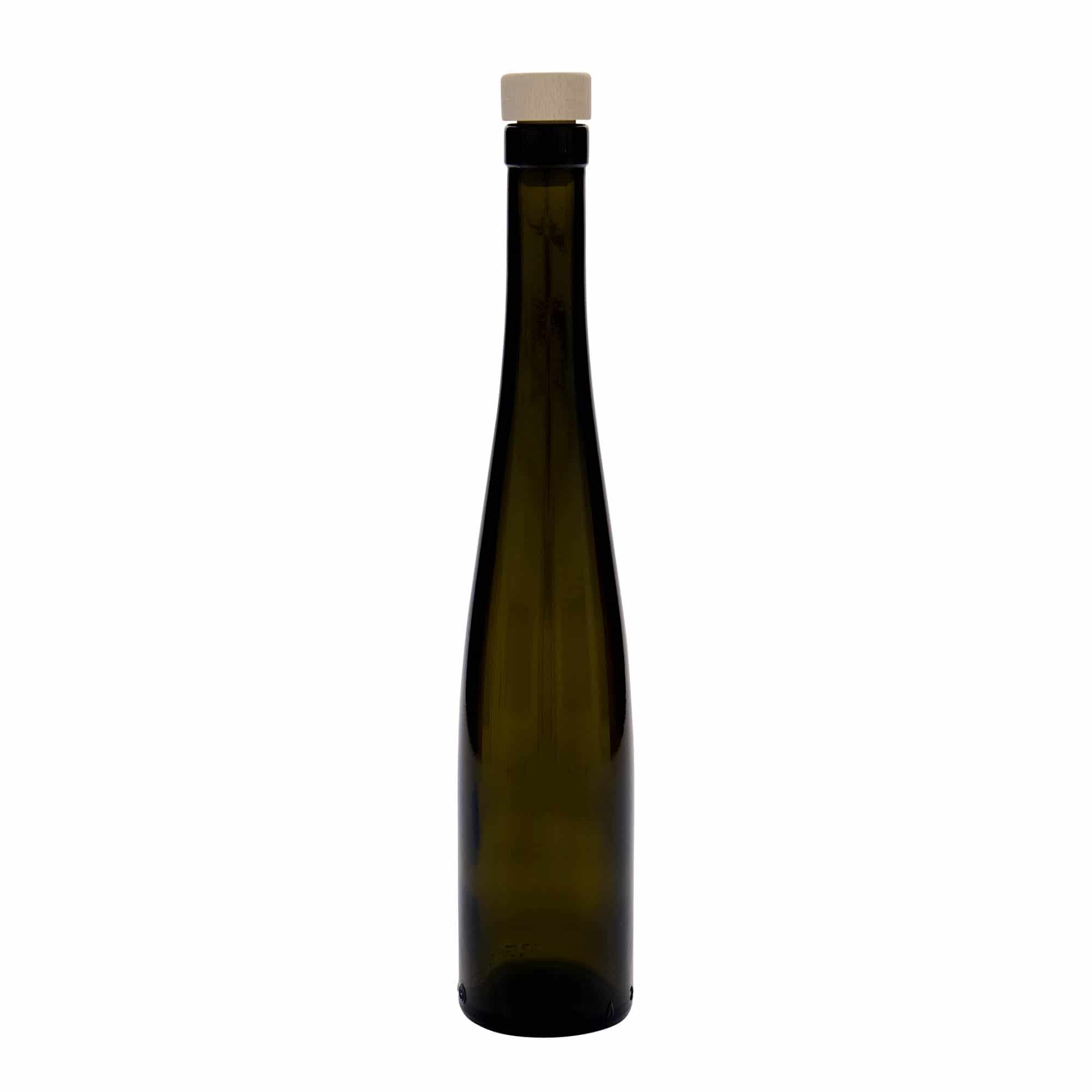 Bouteille en verre 375 ml 'Bouteille de vin', vert antique, col : liège