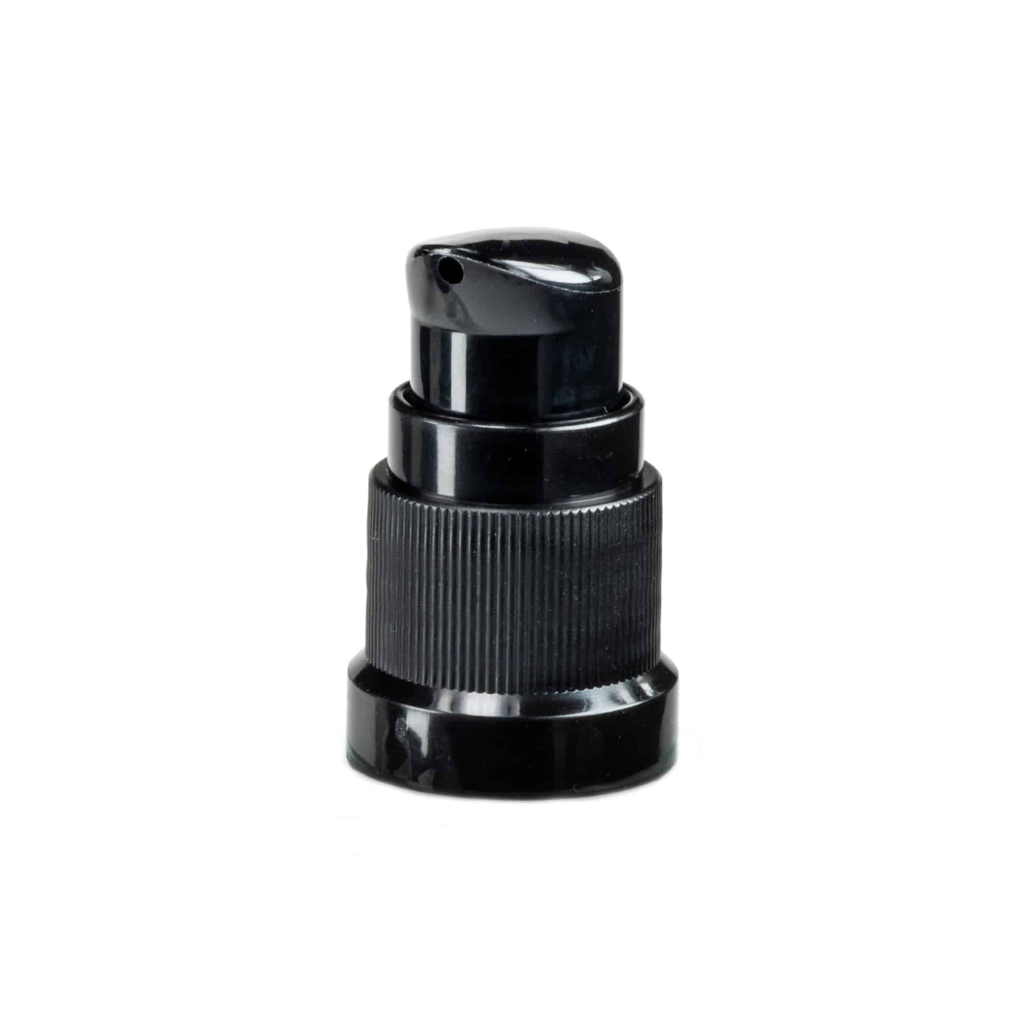 Bouchon à vis avec pompe lotion, plastique PP, noir, pour ouverture : DIN 18 Bouchon à vis avec pompe lotion, plastique PP, noir, pour ouverture : DIN 18