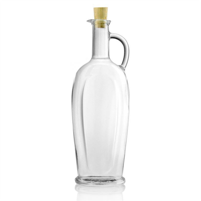 Bouteille en verre 500 ml 'Eleganta', ovale, ouverture : bouchon en liège