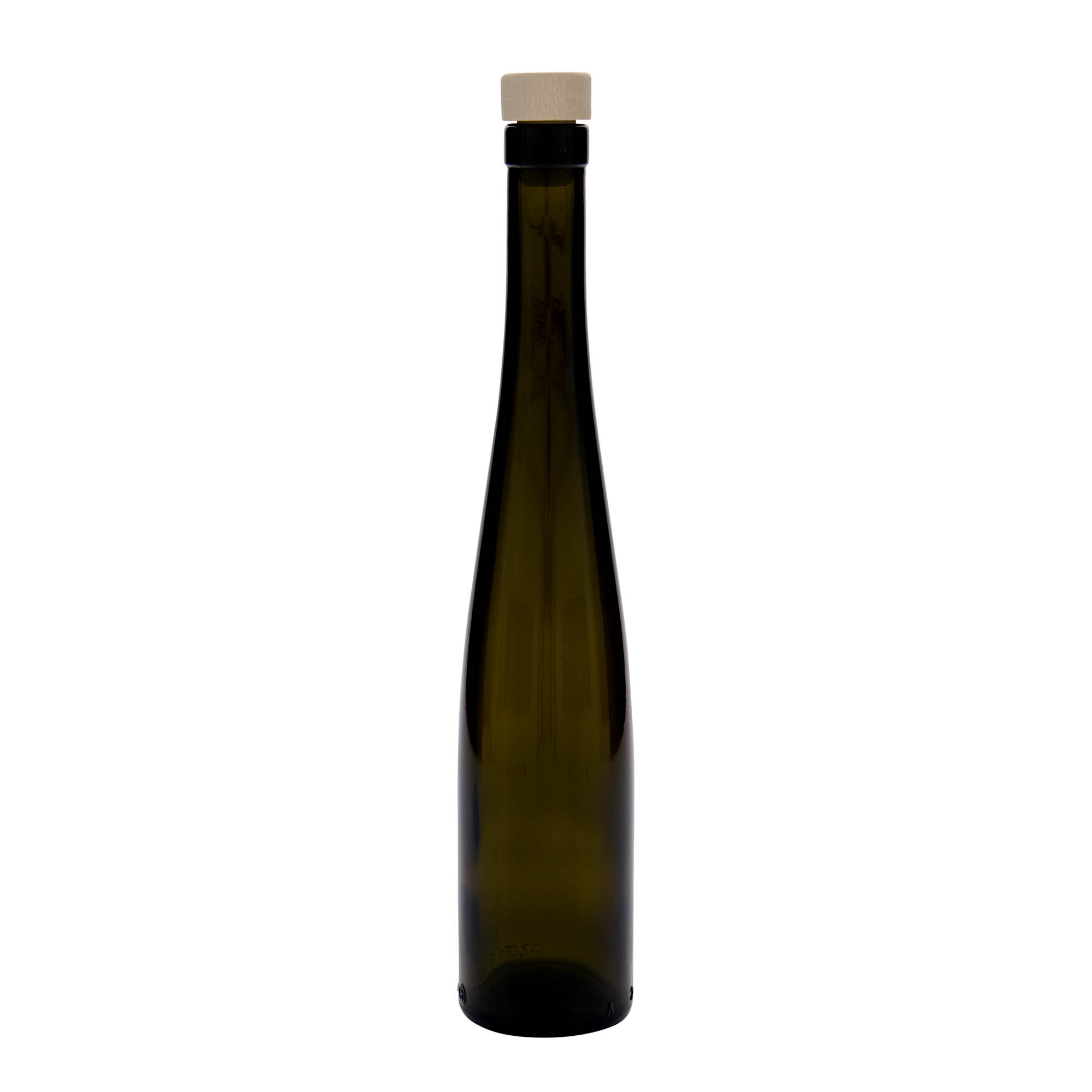 Bouteille en verre 375 ml 'Weinschlegel', vert antique, ouverture : bouchon en liège