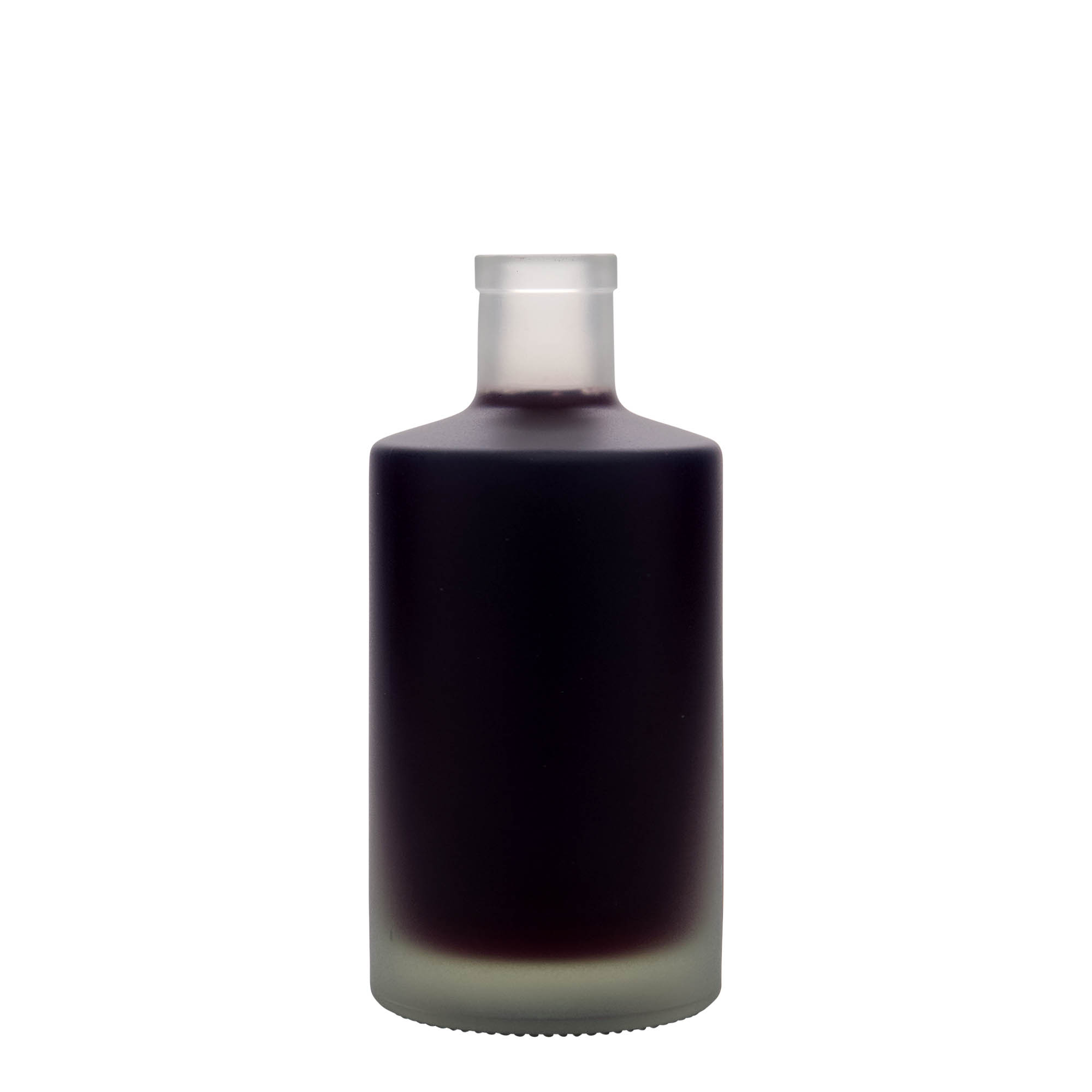 Bouteille en verre 500 ml « Caroline », givrée, ouverture : bouchon en liège