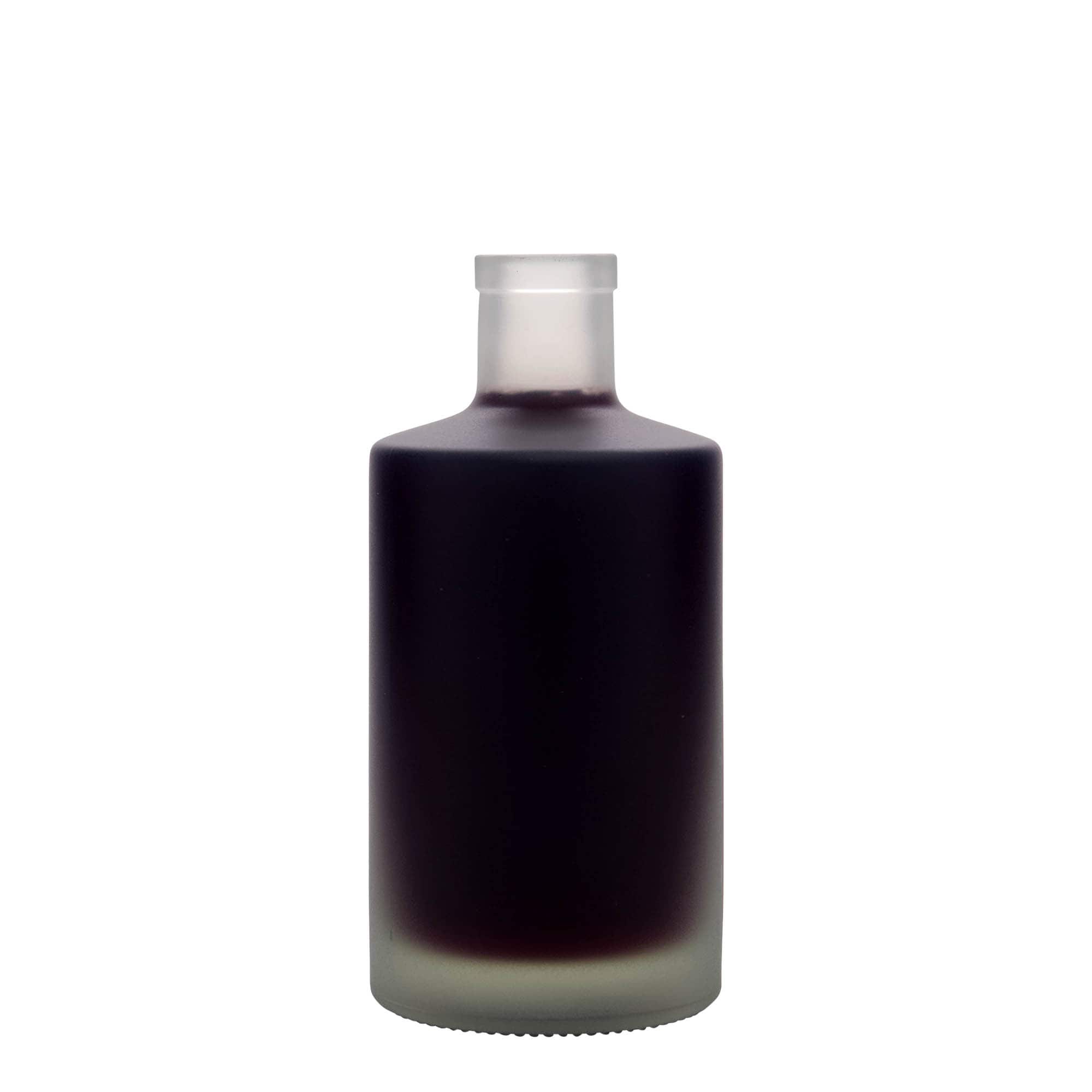 Bouteille en verre 500 ml « Caroline », givrée, ouverture : bouchon en liège