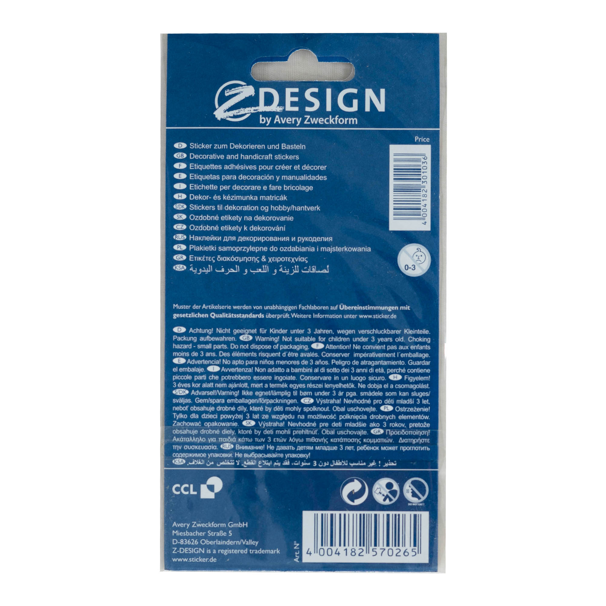 Autocollants Zweckform « Alles Gute », multicolores