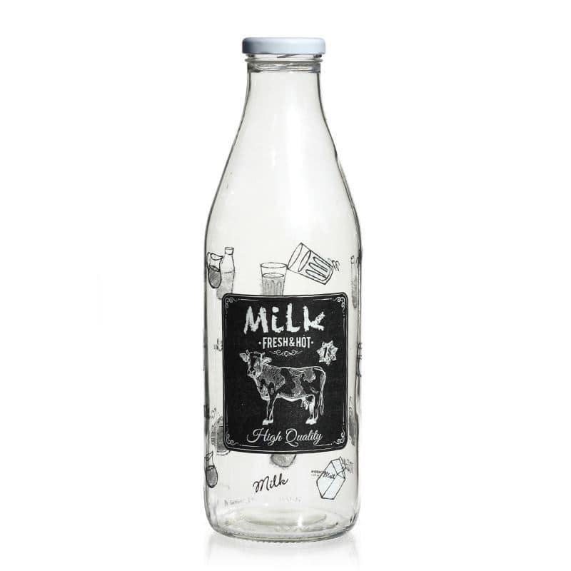Bouteille de lait 1 000 ml 'Lavagna', col : Twist-Off (TO 43)
