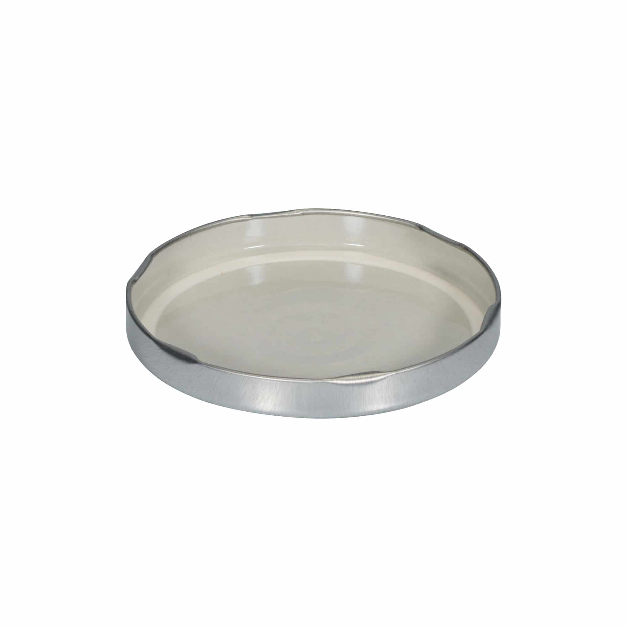 Bouchon à vis, tôle blanche, argenté, pour ouverture : TO 100