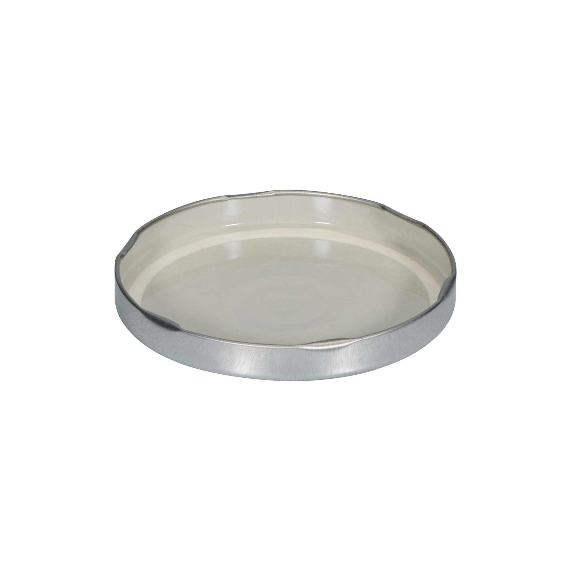 Bouchon à vis, tôle blanche, argenté, pour ouverture : TO 100