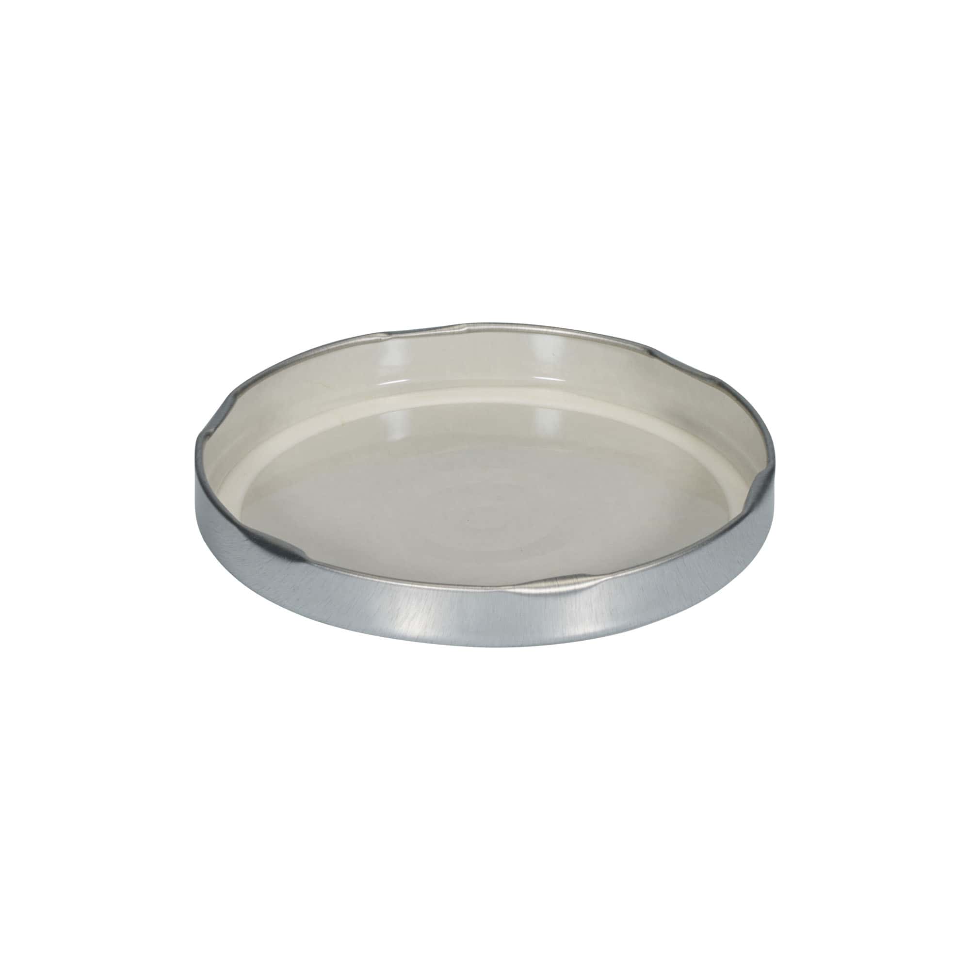 Bouchon à vis, tôle blanche, argenté, pour ouverture : TO 100