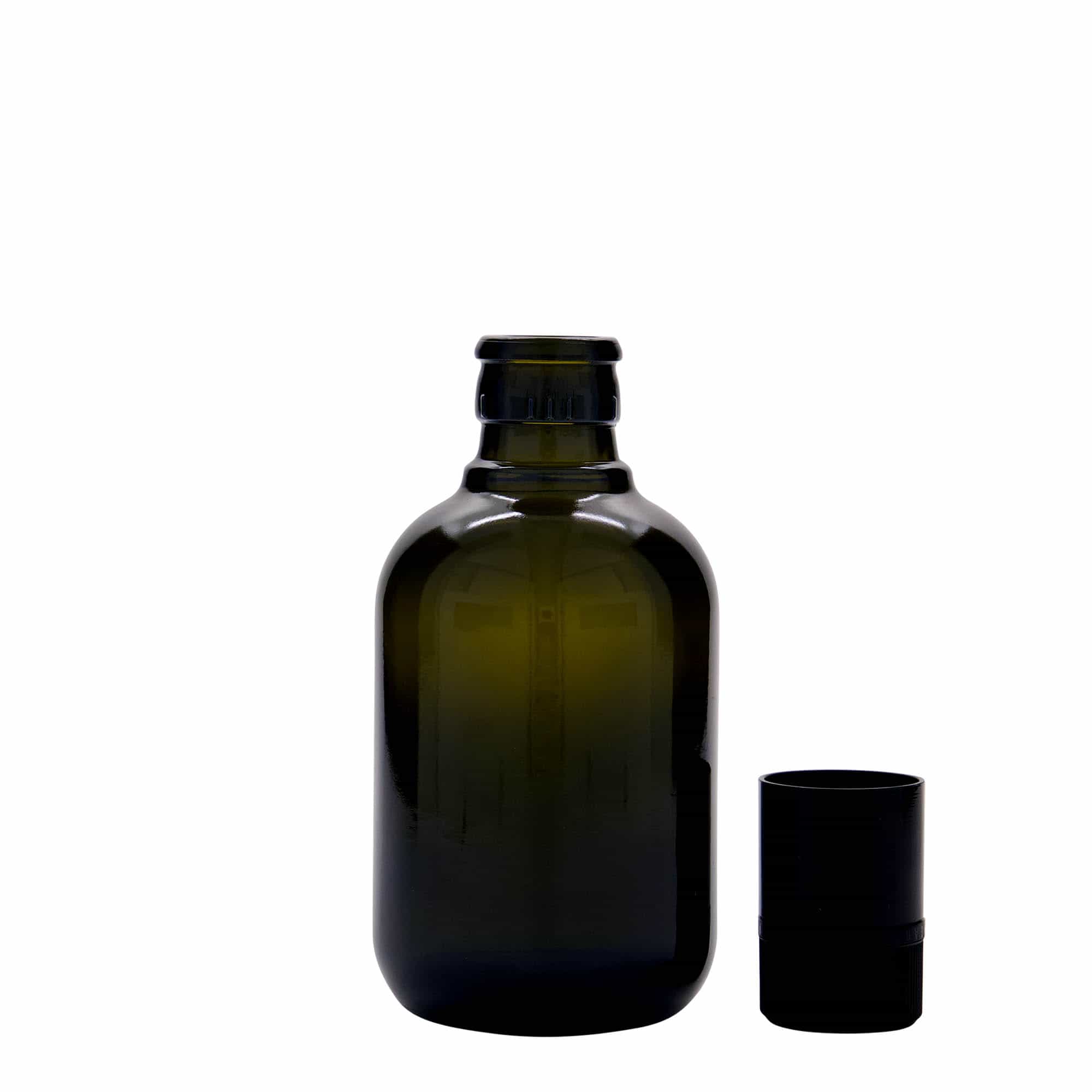 Flacon de vinaigre/huile 250 ml 'Biolio', verre, vert antique, embouchure : DOP