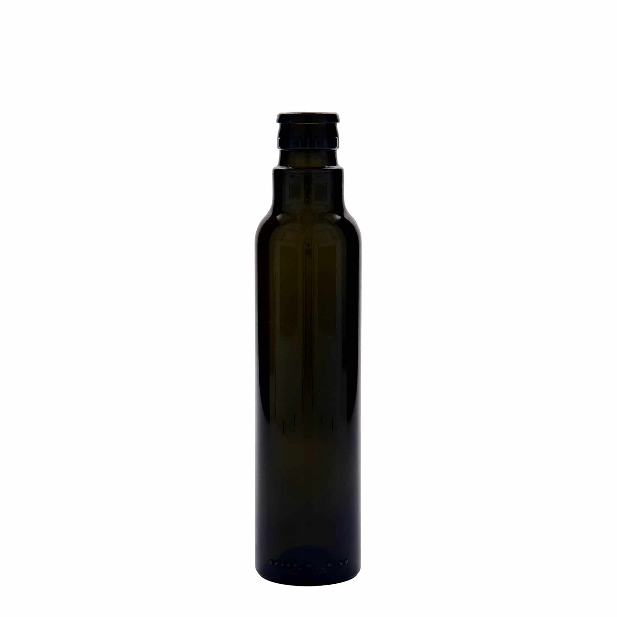 Bouteille de vinaigre / d’huile 250 ml 'Willy New', verre, vert antique, bouchage: DOP Bouteille de vinaigre / d’huile 250 ml 'Willy New', verre, vert antique, bouchage: DOP