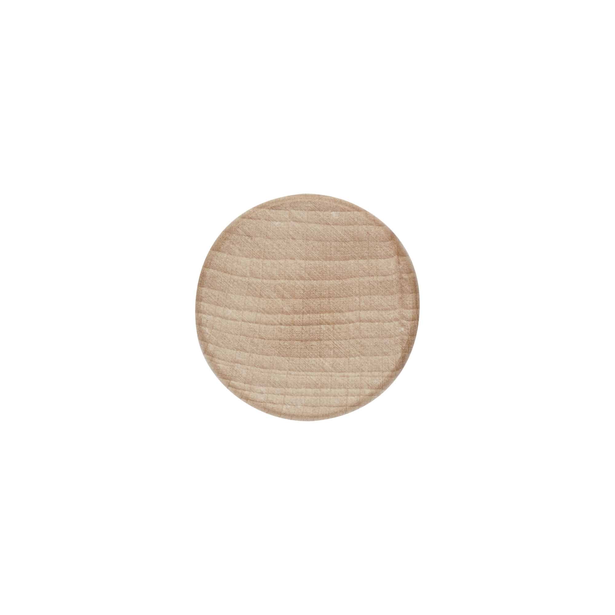 Bouchon à vis, bois, beige, pour goulot : GPI 28/400