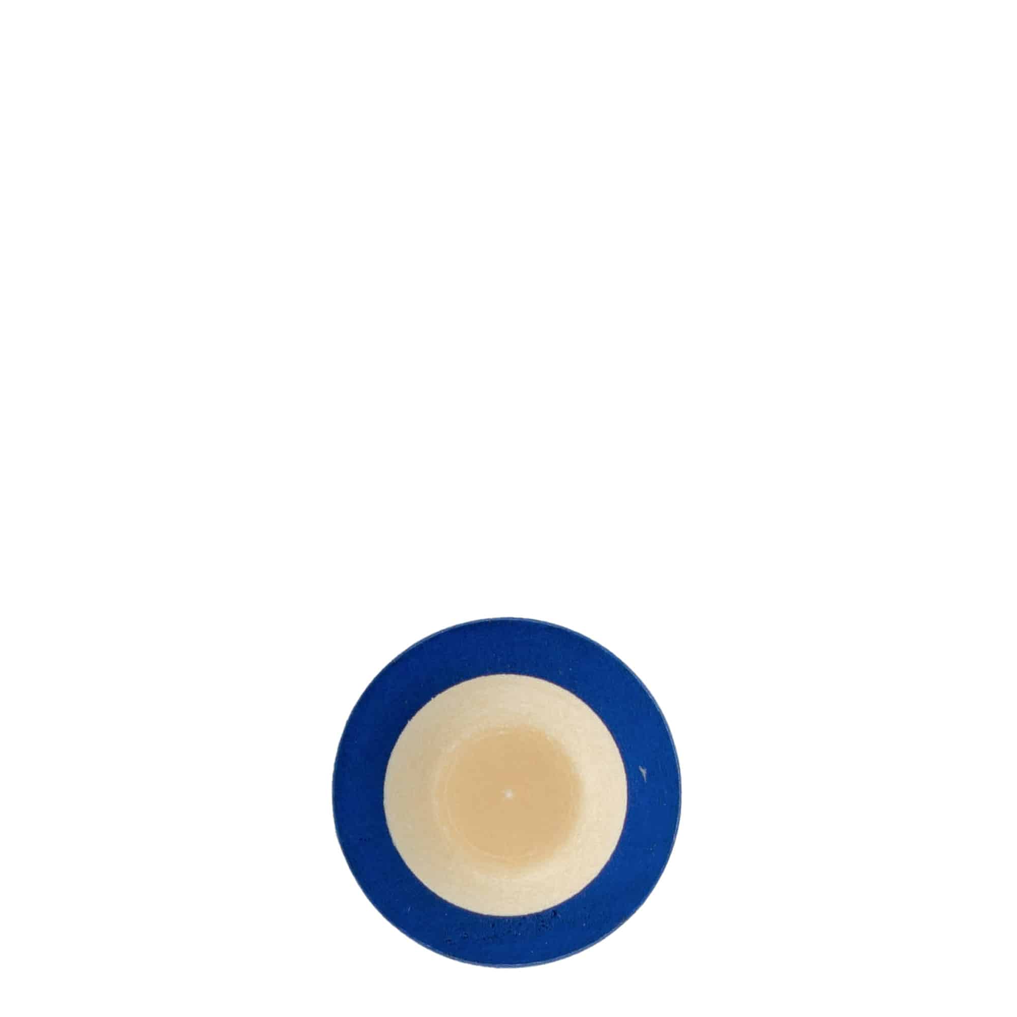 Bouchon à poignée 19 mm, bois, bleu, pour bouchage: bouchon