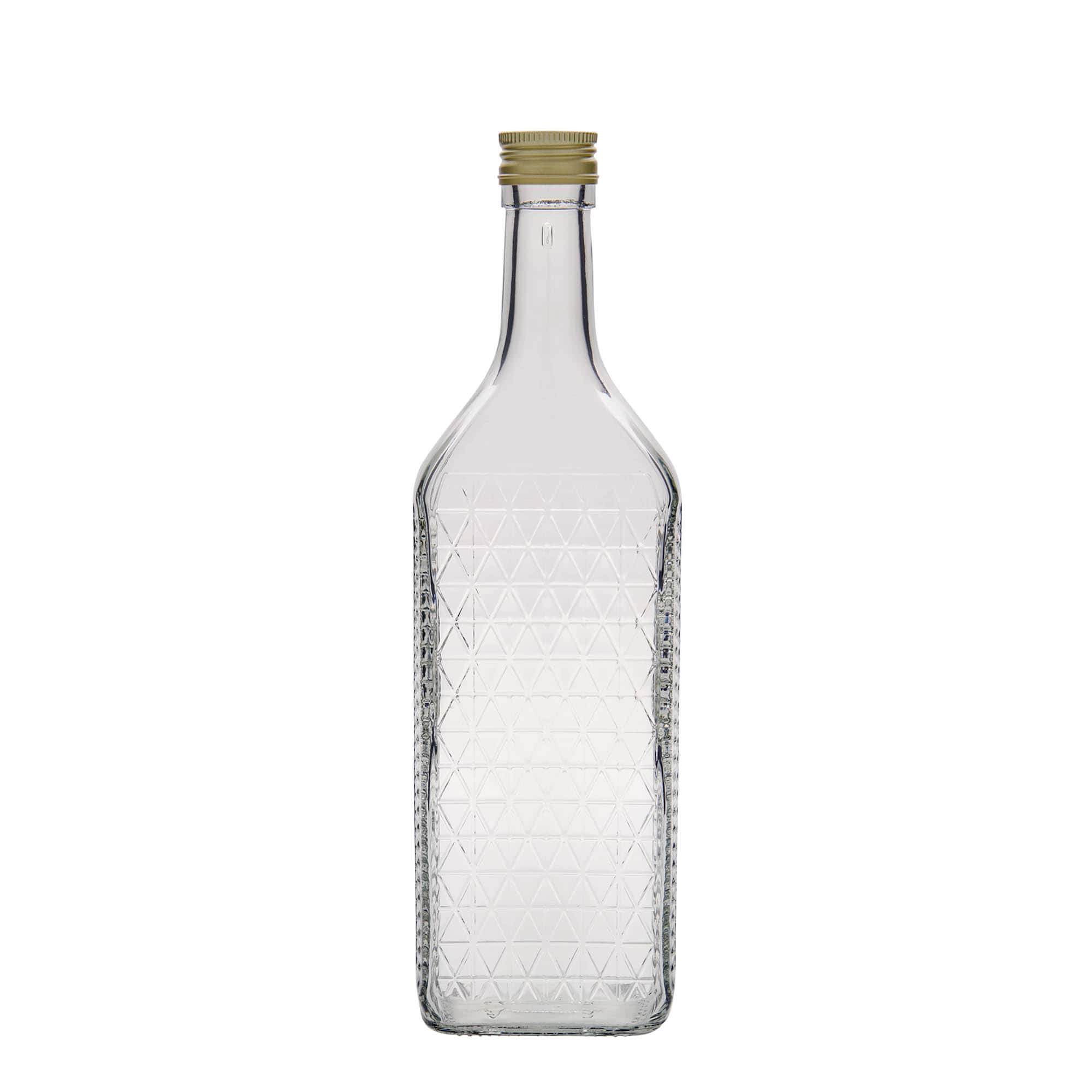 Bouteille en verre 700 ml « Caruso », rectangulaire, ouverture : PP 31,5