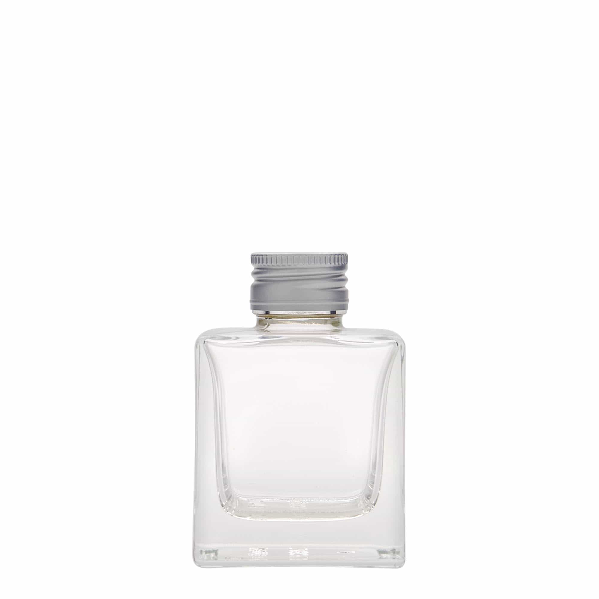 Flacon en verre 100 ml « Cube », carré, ouverture : PP 28