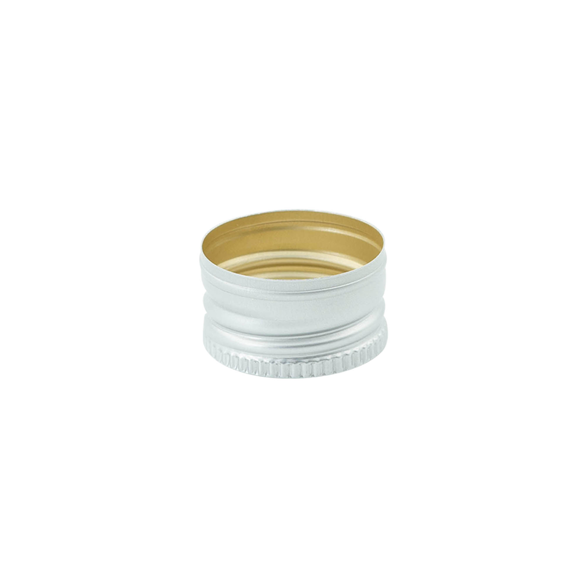 Bouchon à vis #, métal, argenté, pour ouverture : PP 28 Bouchon à vis #, métal, argenté, pour ouverture : PP 28