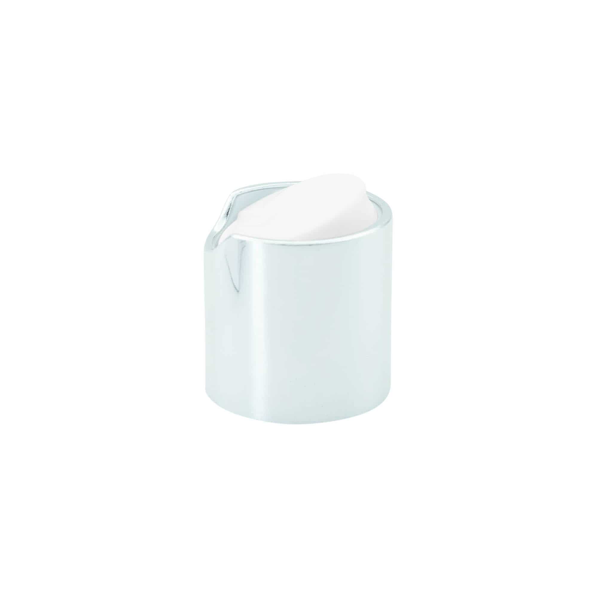 Bougage à vis Disc Top, plastique PP, argenté, pour bouchage: 24/410