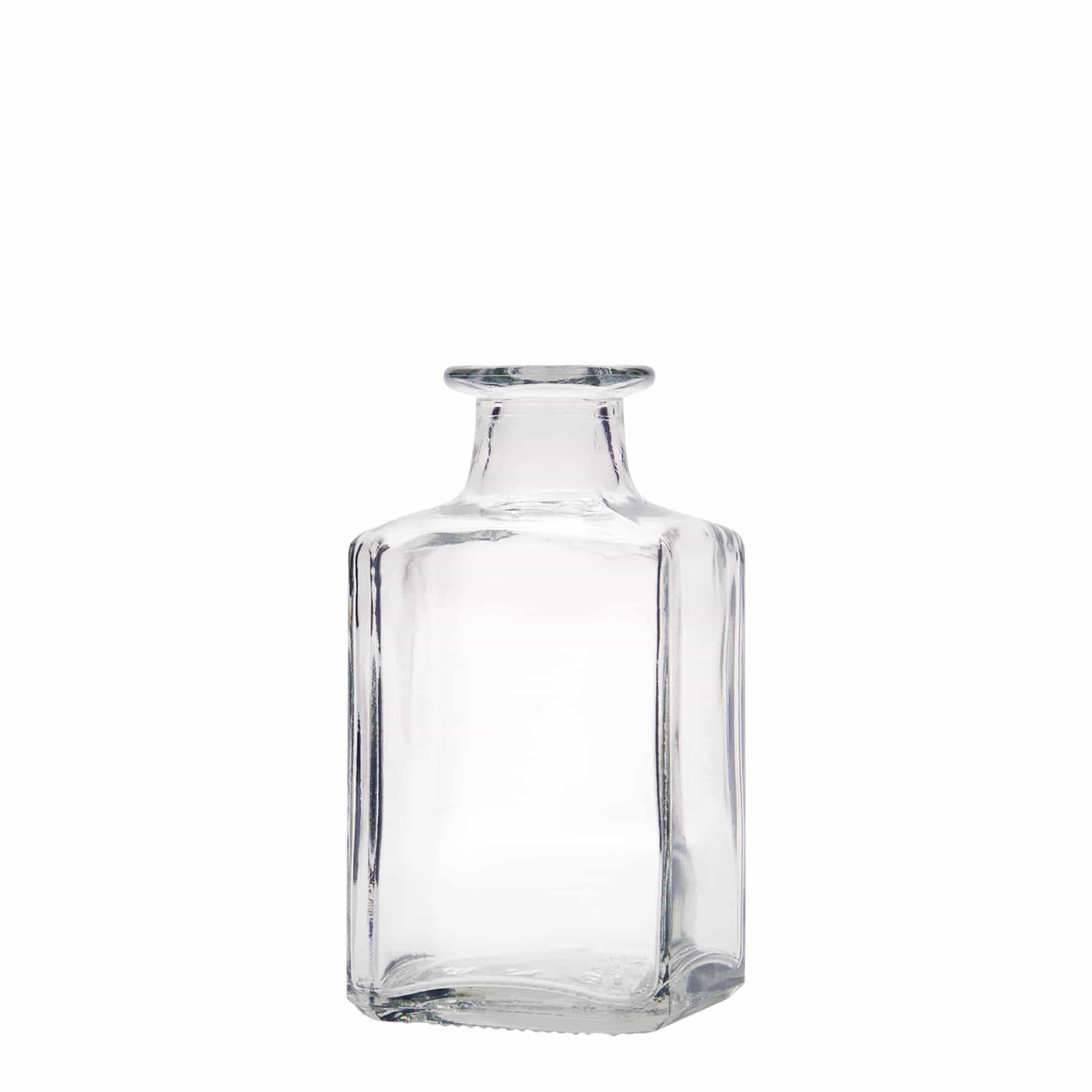 Bouteille en verre 250 ml 'Torben', carrée, ouverture : bouchon en liège