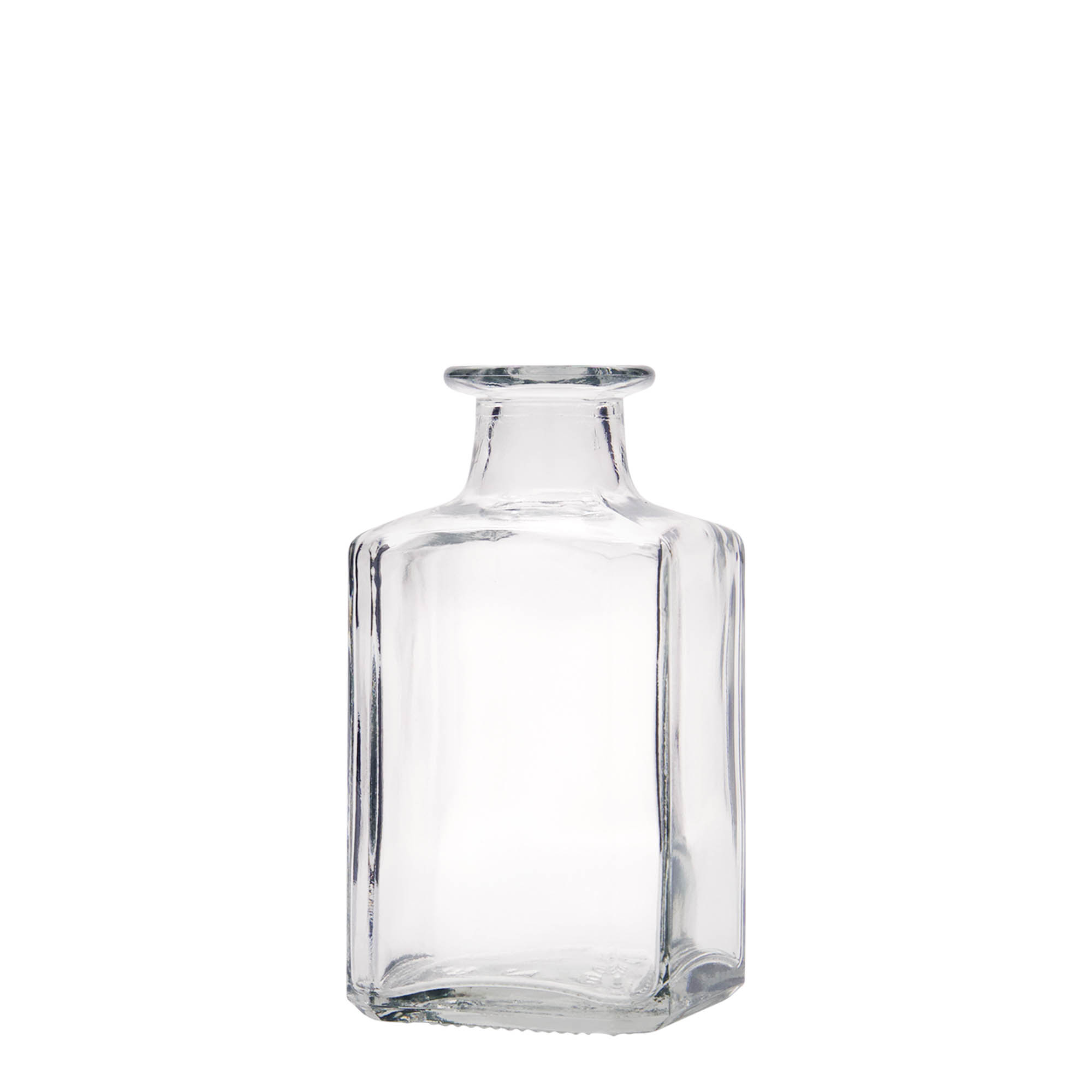 Bouteille en verre 250 ml « Torben », carrée, ouverture : bouchon en liège