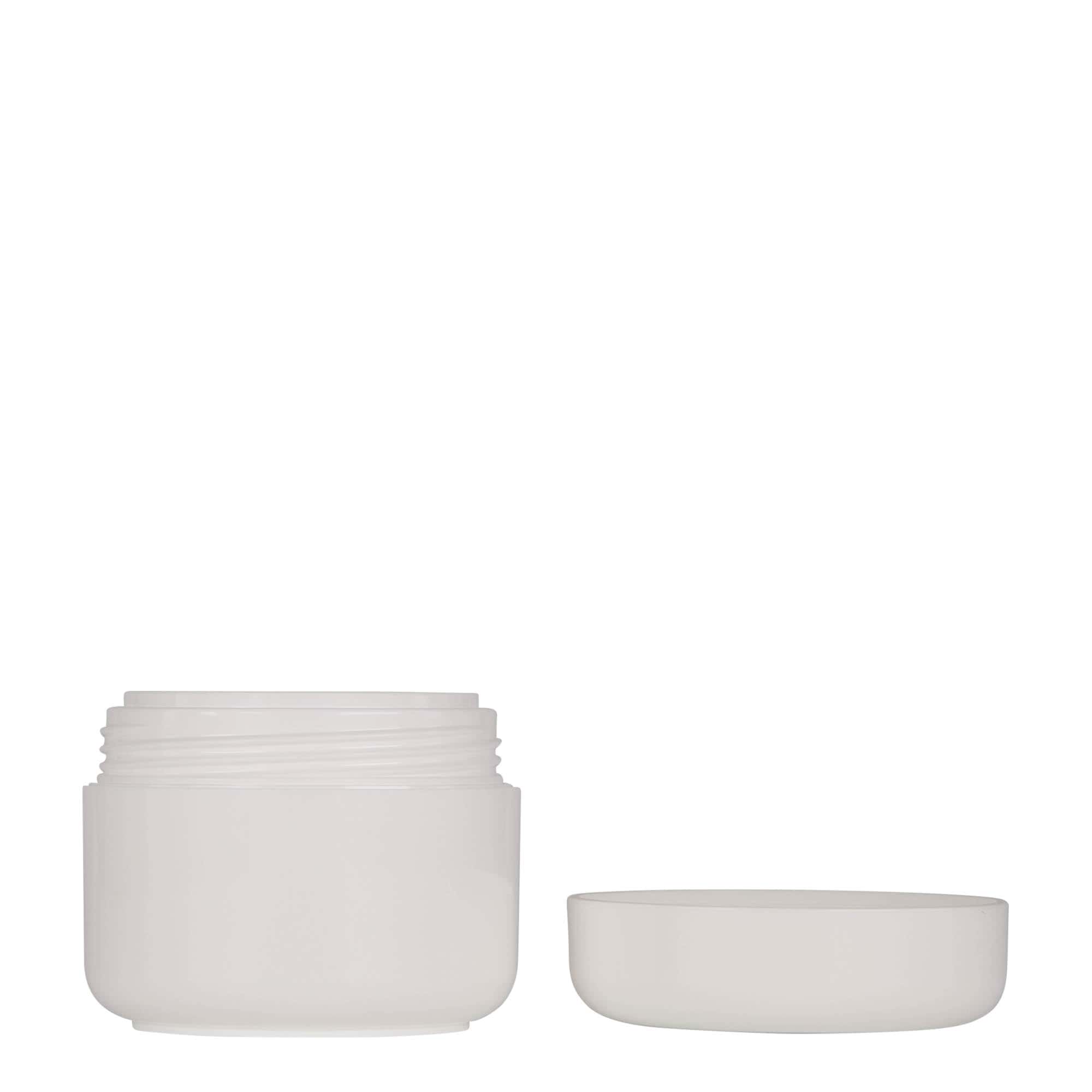 50 ml boîte en plastique 'Bianca', PP, blanc, ouverture : bouchon à vis