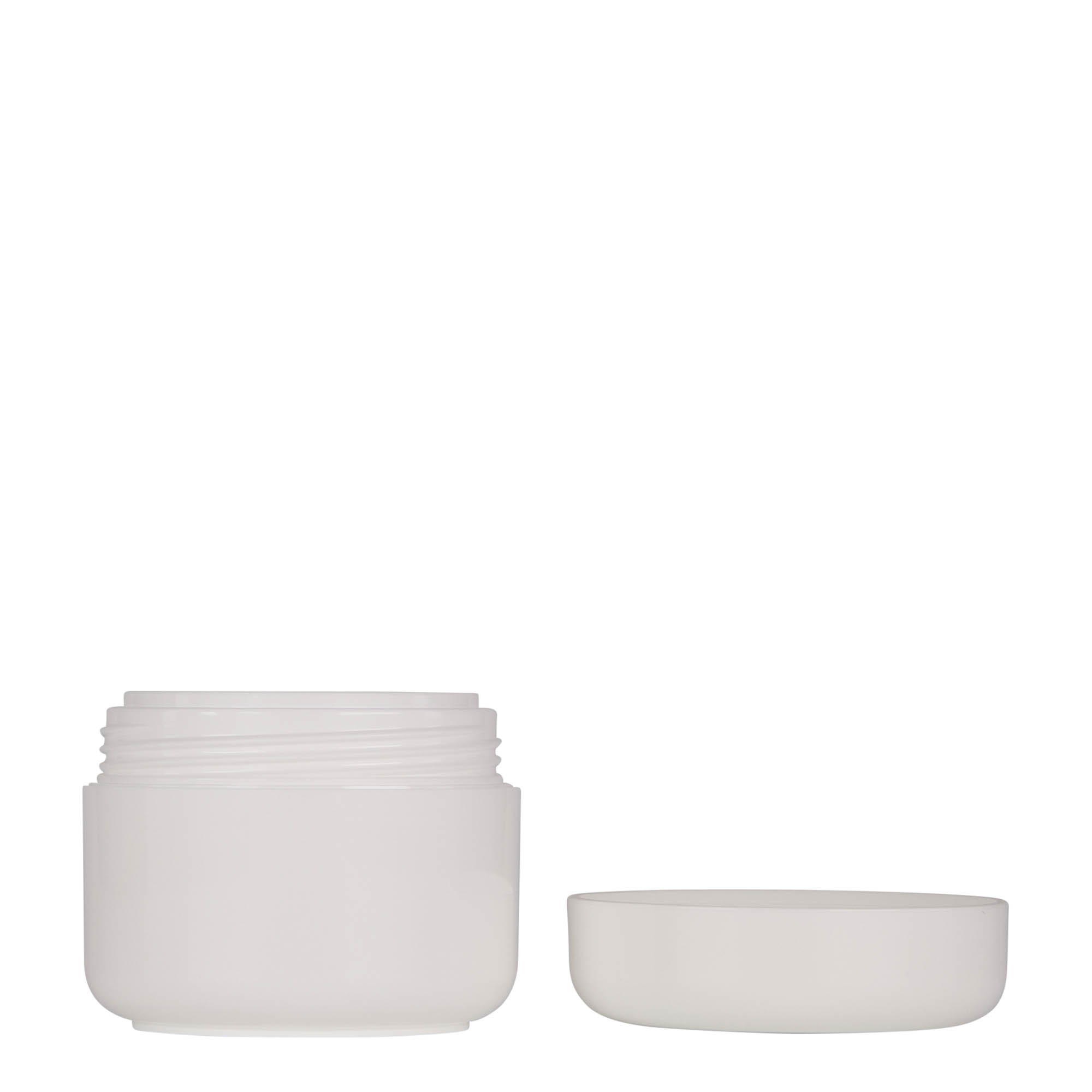 50 ml boîte en plastique « Bianca », PP, blanc, ouverture : bouchon à vis