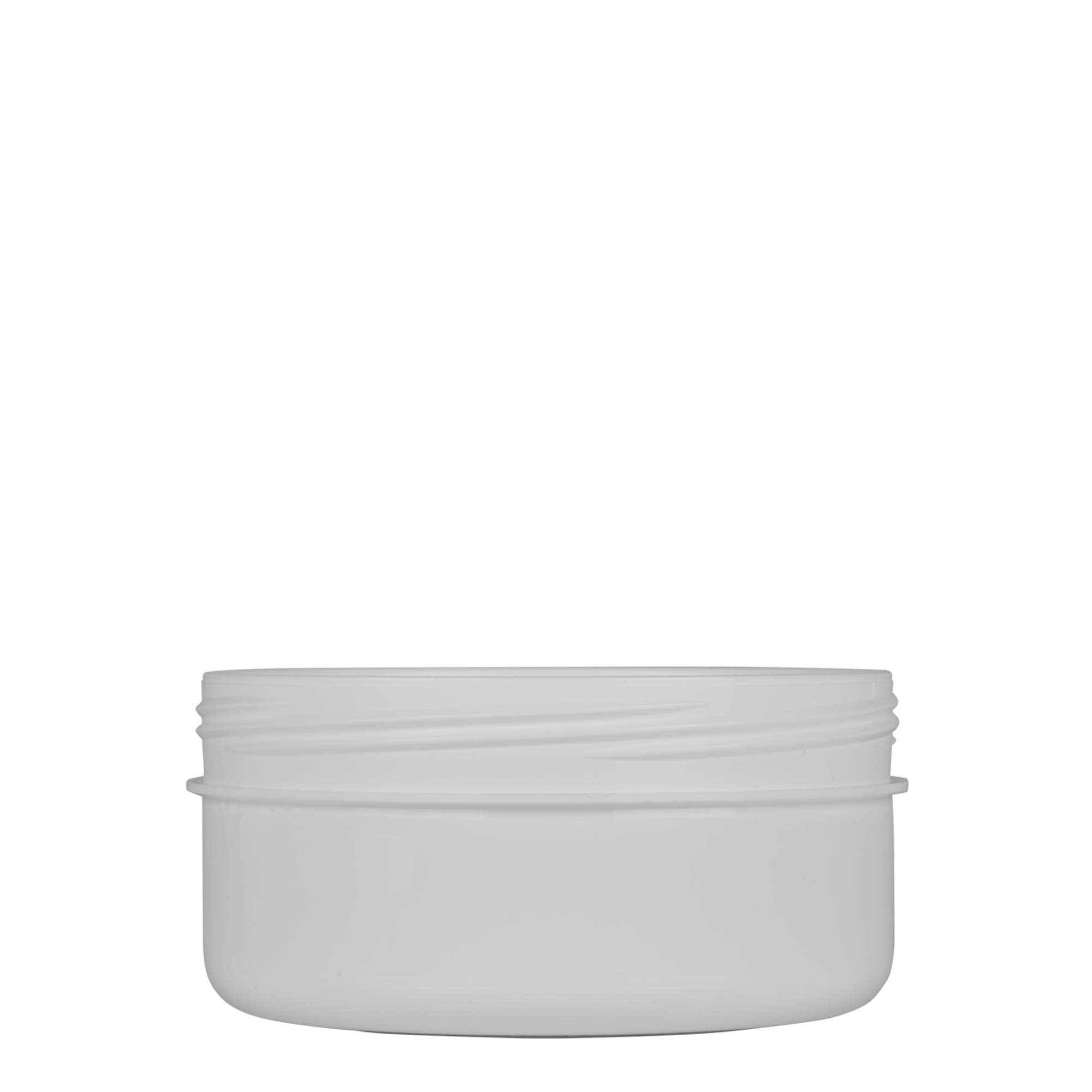 250 ml boîte en plastique 'White Line', PP, blanche, ouverture : bouchon à vis