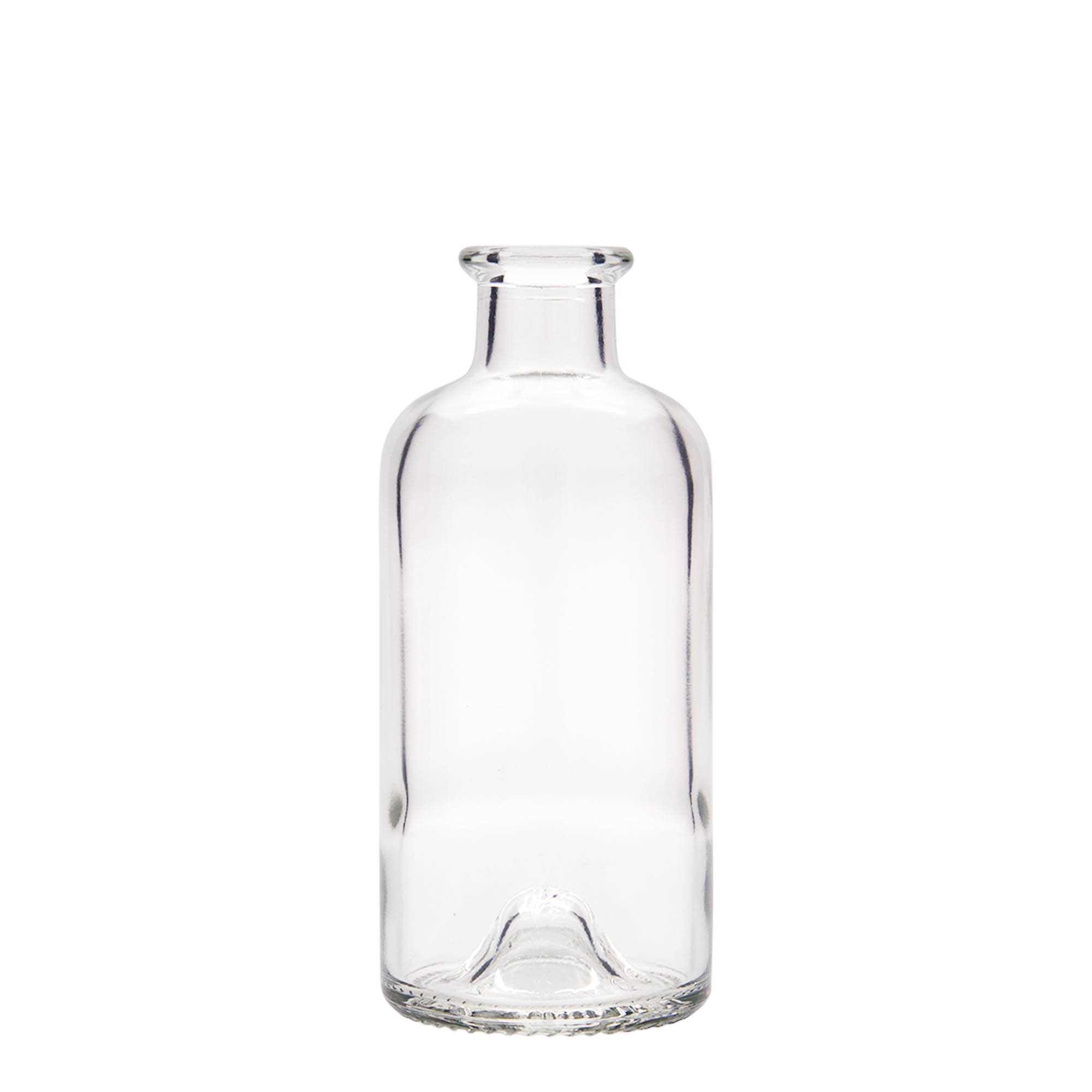 Flacon en verre 200 ml pharmacien, ouverture : bouchon en liège Flacon en verre 200 ml pharmacien, ouverture : bouchon en liège
