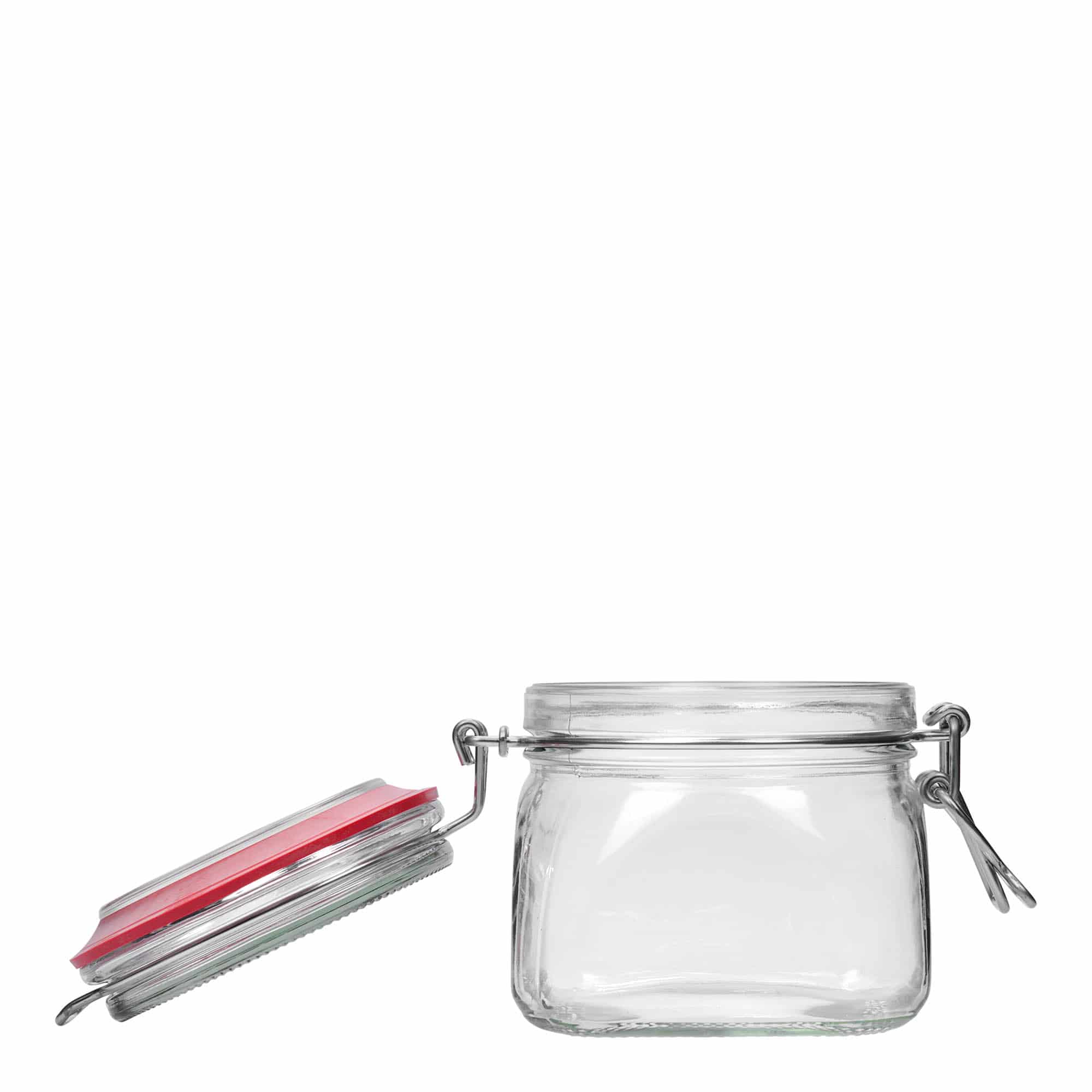 550 ml bocal à fermeture par fil métallique, carré, ouverture : fermeture par fil métallique
