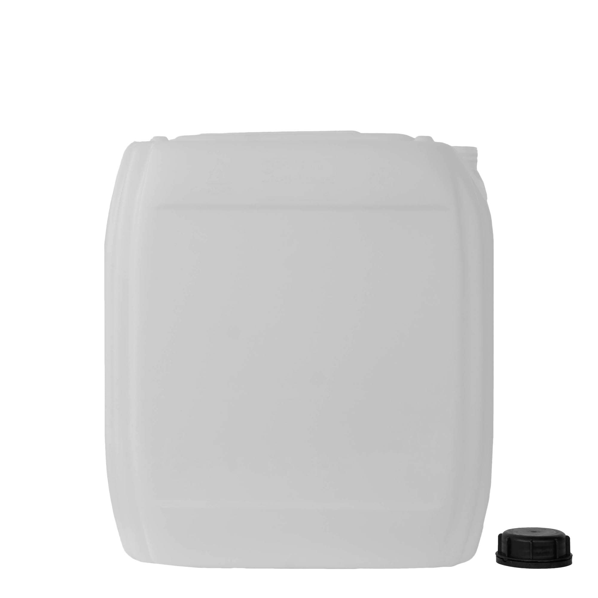 Bidon de 25 l, rectangulaire, plastique HDPE, naturel, ouverture : ND 60
