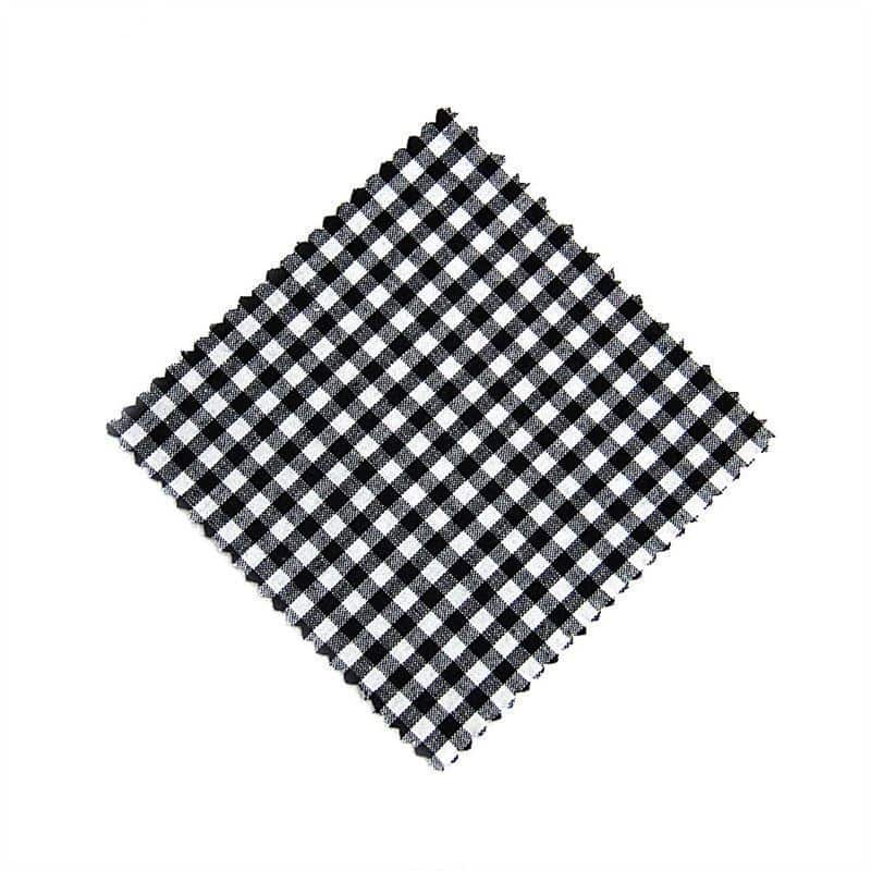 Napperon à carreaux 12x12, carré, tissu, noir, col : TO38-TO53