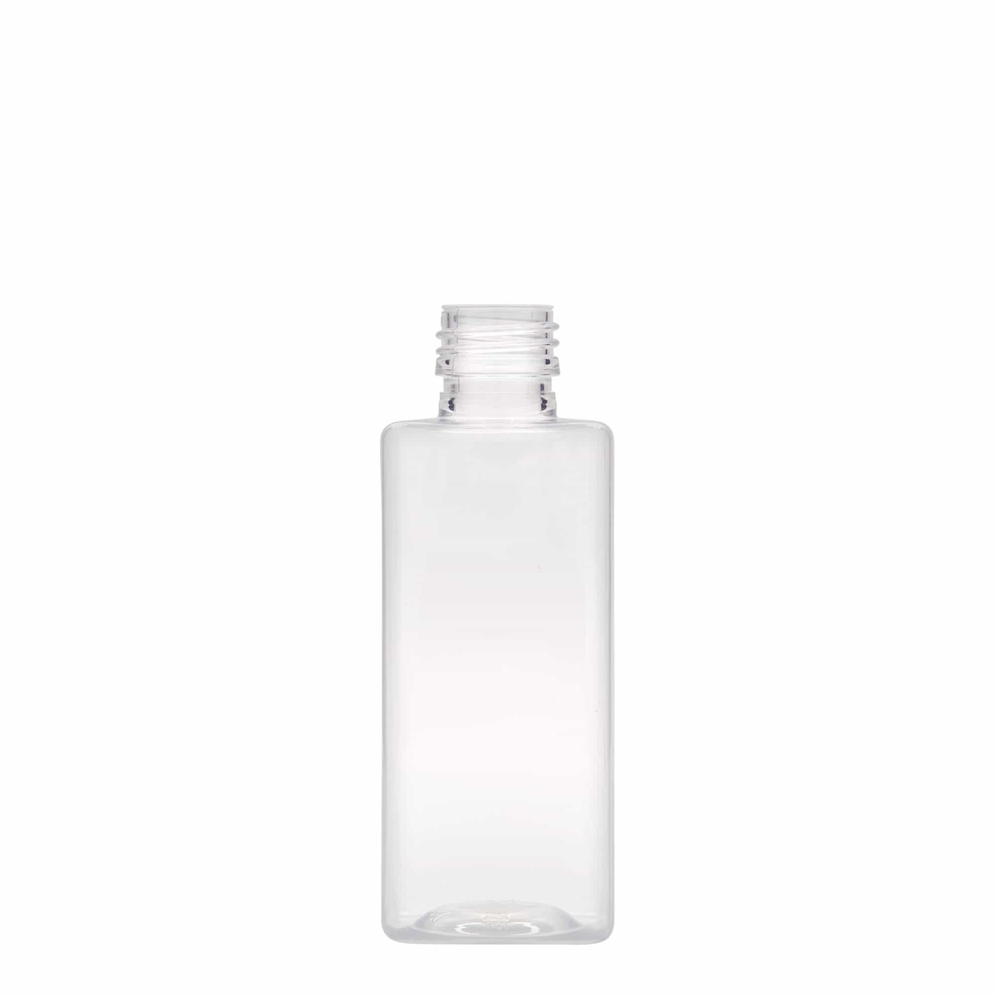 Bouteille PET 250 ml 'Karl', carrée, plastique, ouverture : PP 28 Bouteille PET 250 ml 'Karl', carrée, plastique, ouverture : PP 28