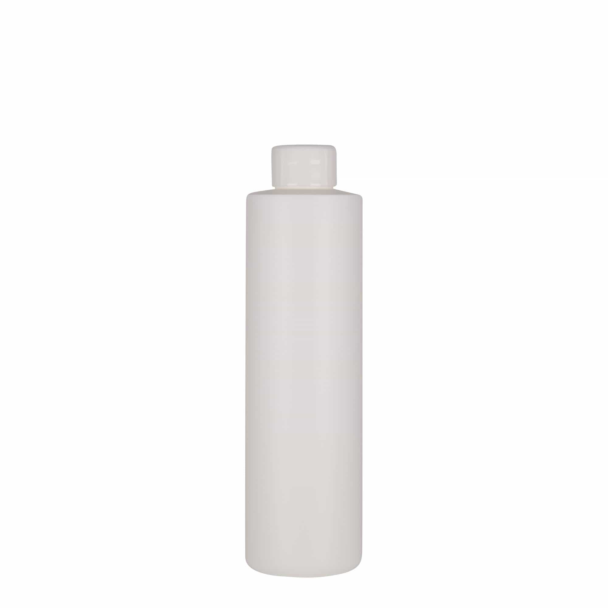 Flacon en plastique 250 ml 'Pipe', PEHD vert, blanc, ouverture : 24/410