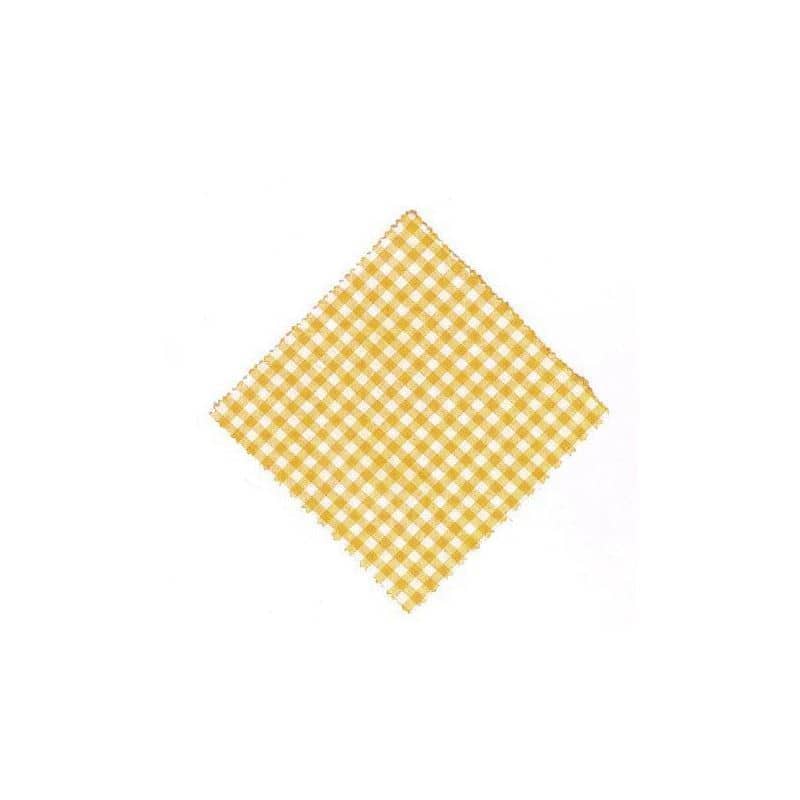 Napperon à carreaux 12x12, carré, tissu, jaune, col : TO38-TO53