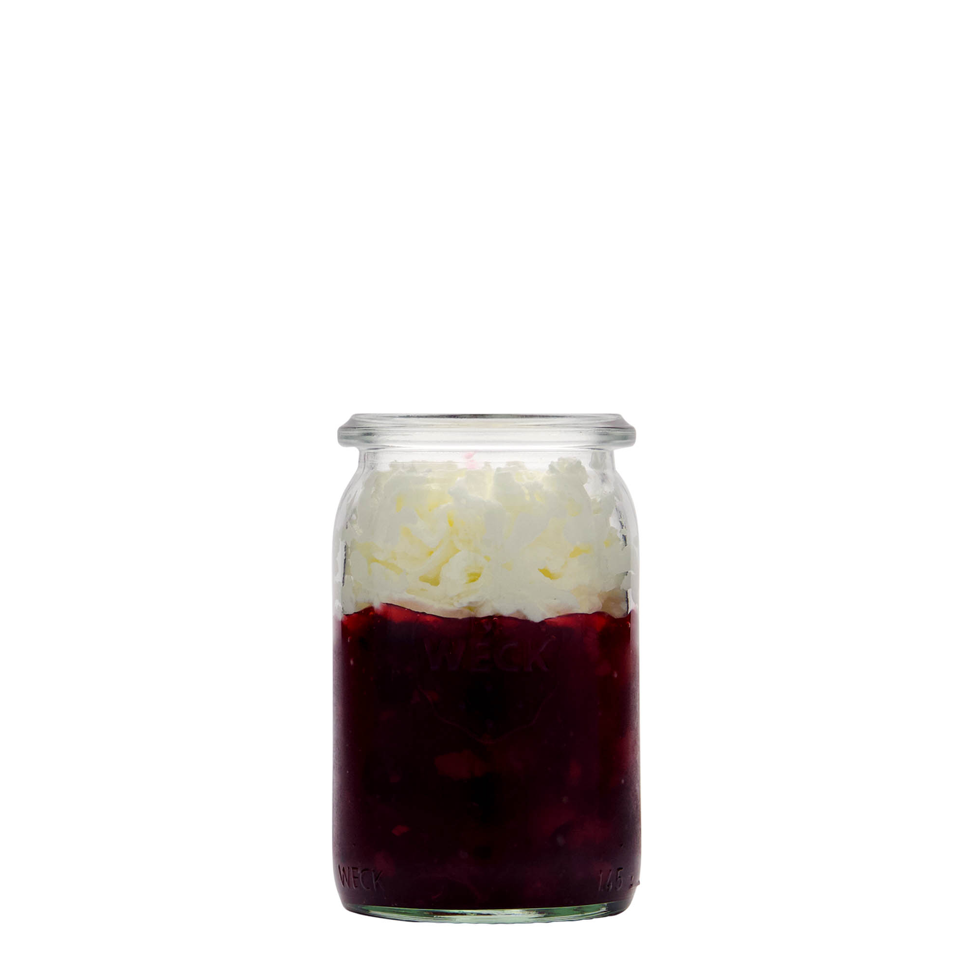 145 ml verre cylindrique WECK, ouverture : bord rond 145 ml verre cylindrique WECK, ouverture : bord rond