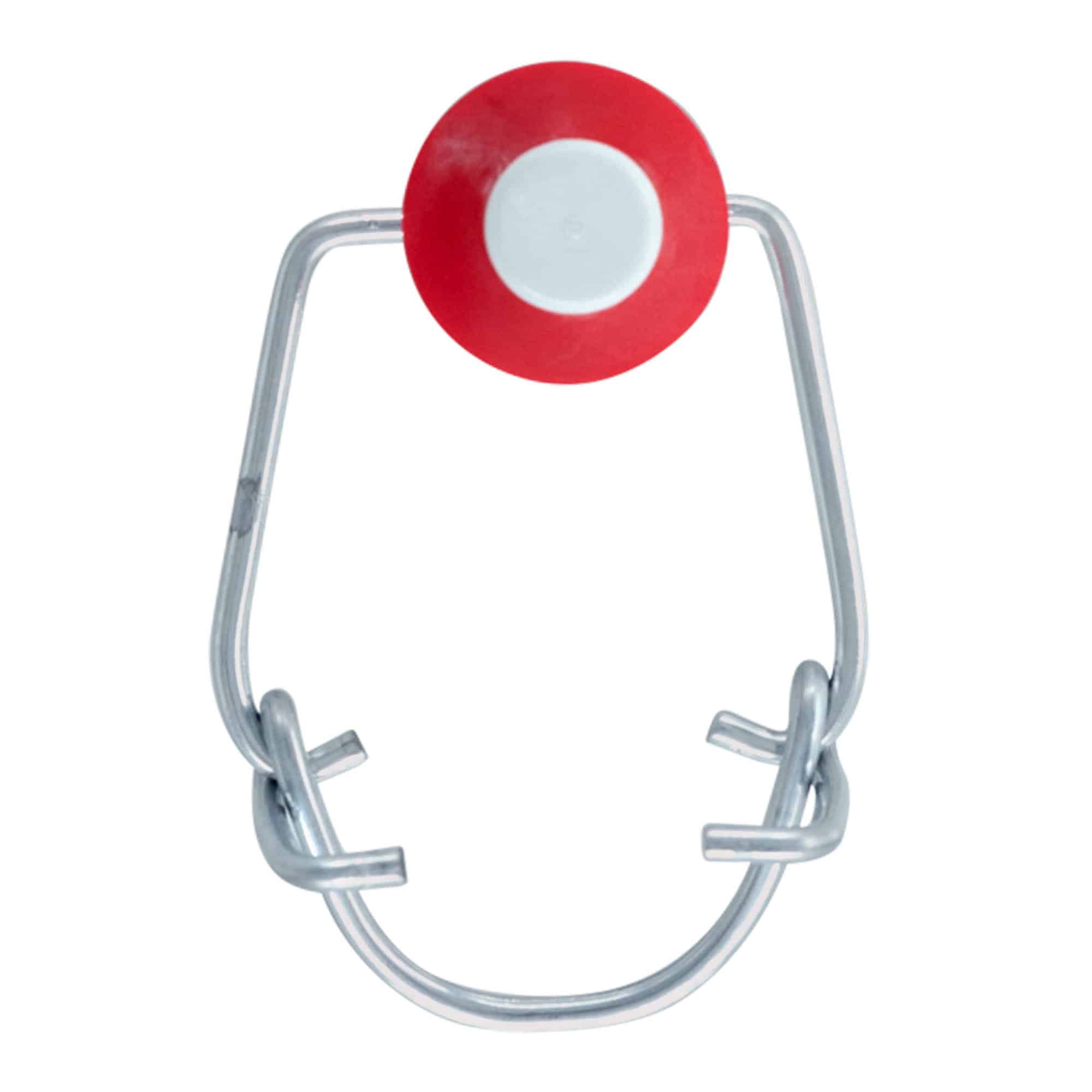 Fermeture à boucle standard, plastique, rouge-blanc