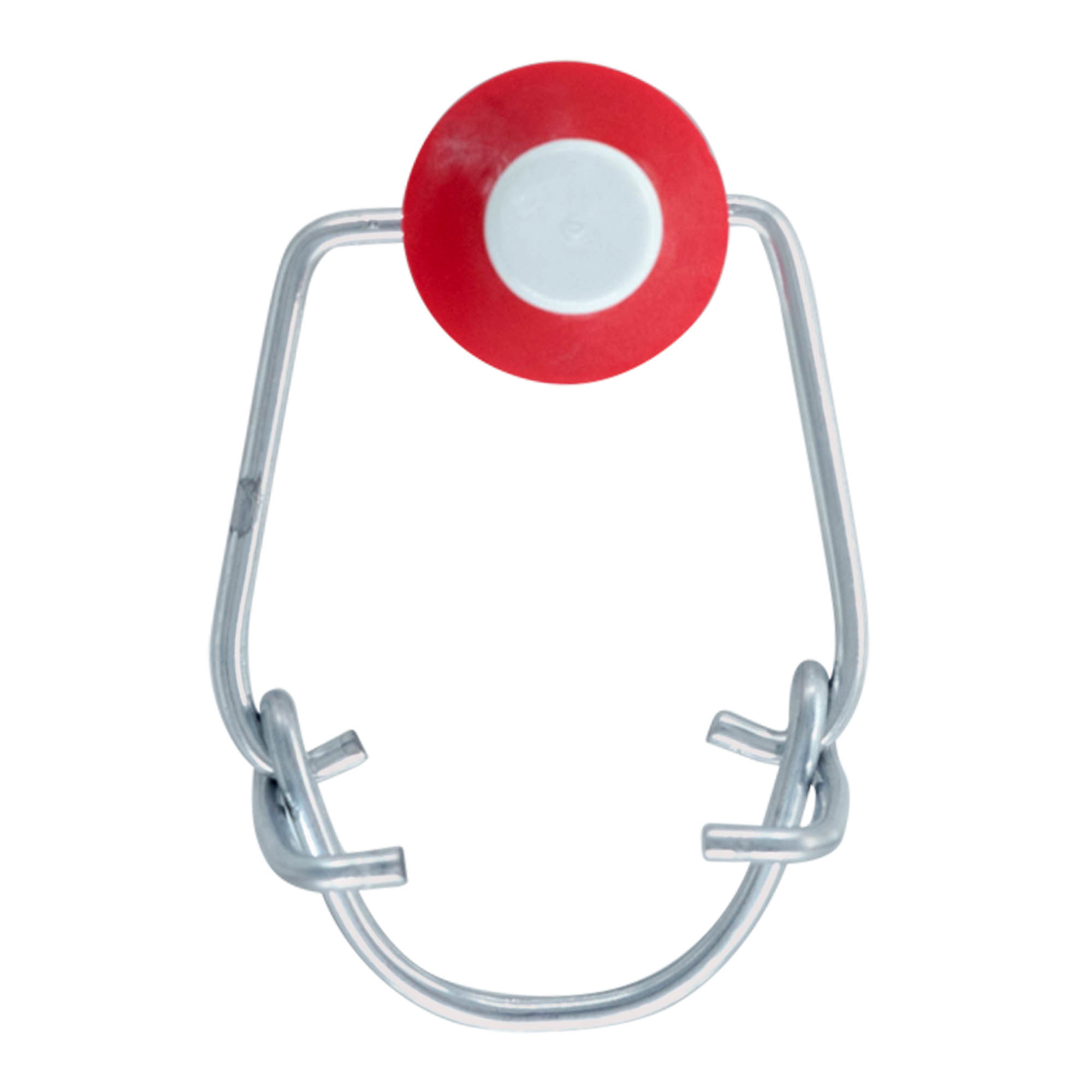 Fermeture à boucle standard, plastique, rouge-blanc Fermeture à boucle standard, plastique, rouge-blanc