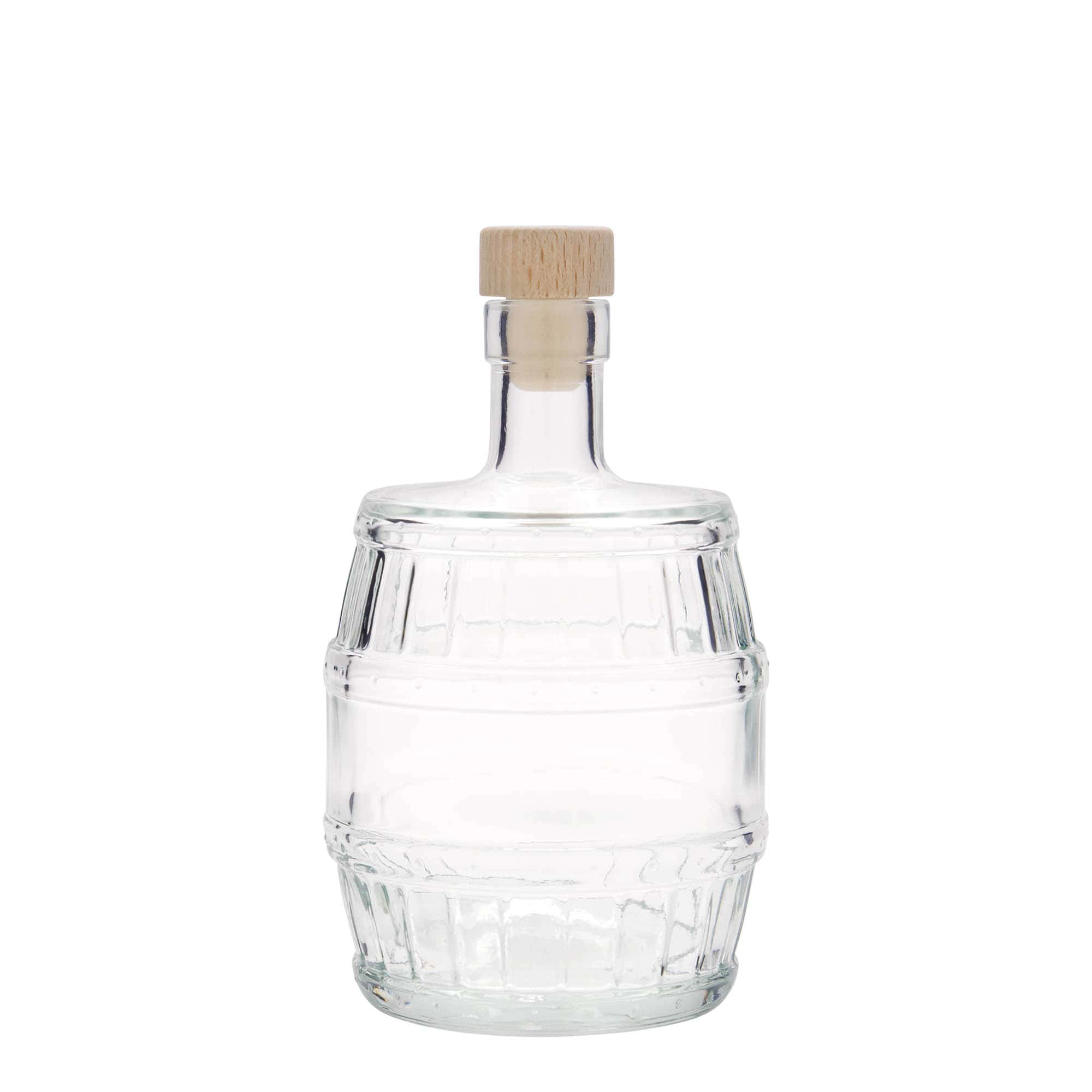 Bouteille en verre 500 ml « fût », ouverture : bouchon en liège