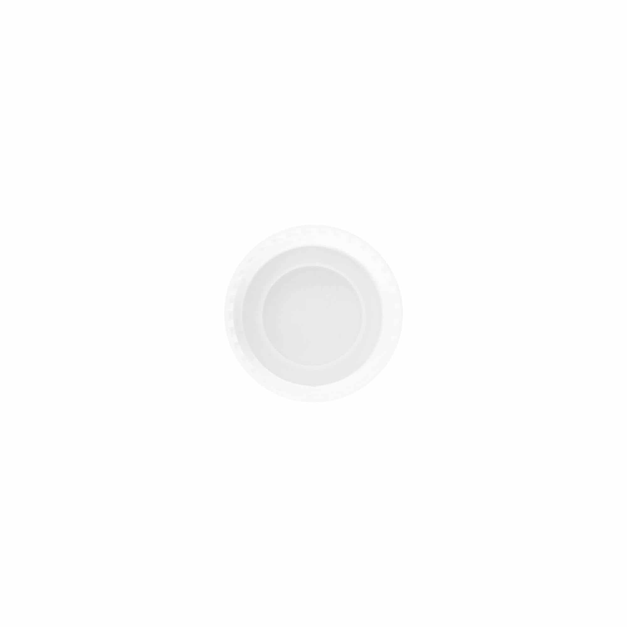 Bouchon à vis, plastique PP, blanc, pour ouverture : 20/410