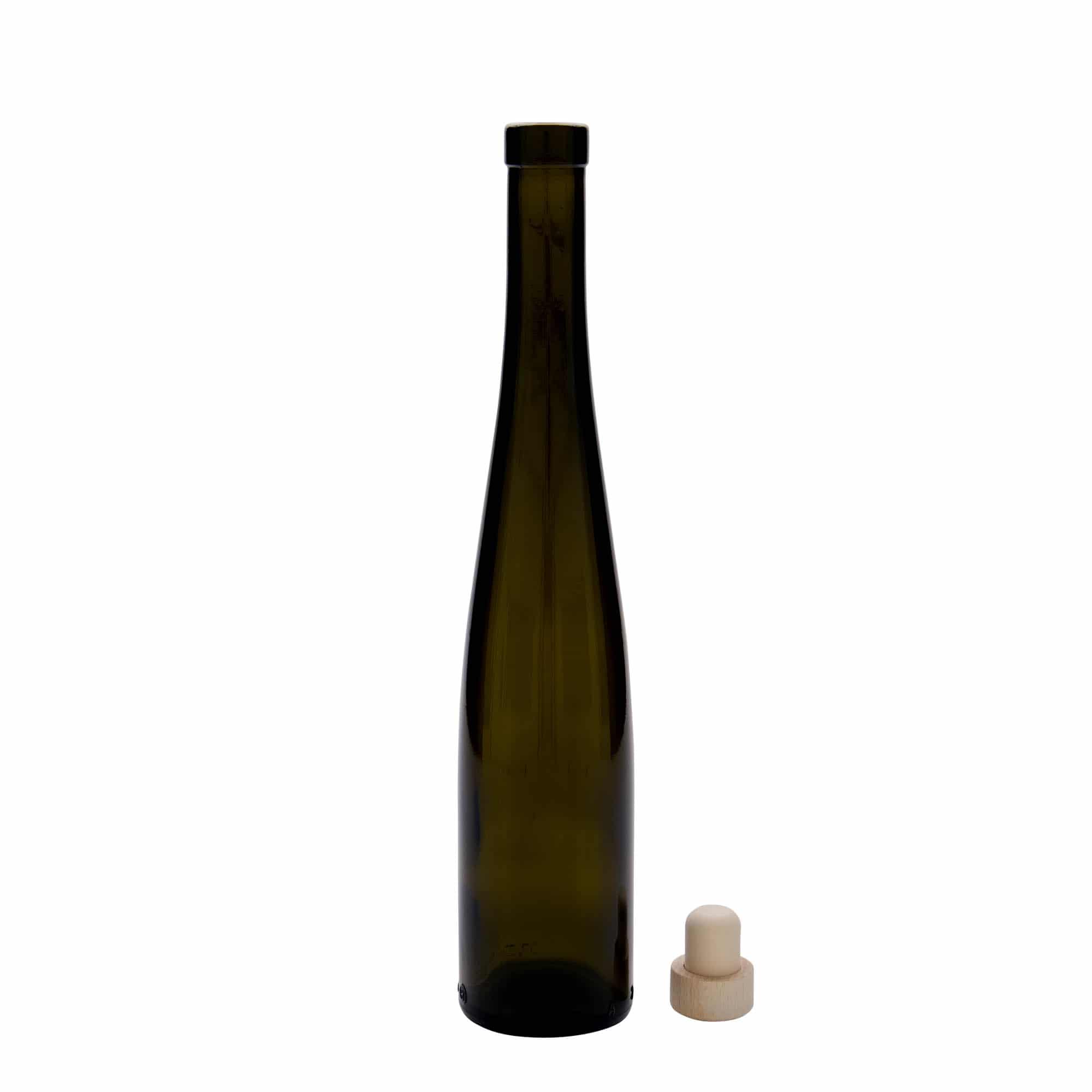 Bouteille en verre 375 ml 'Weinschlegel', vert antique, ouverture : bouchon en liège