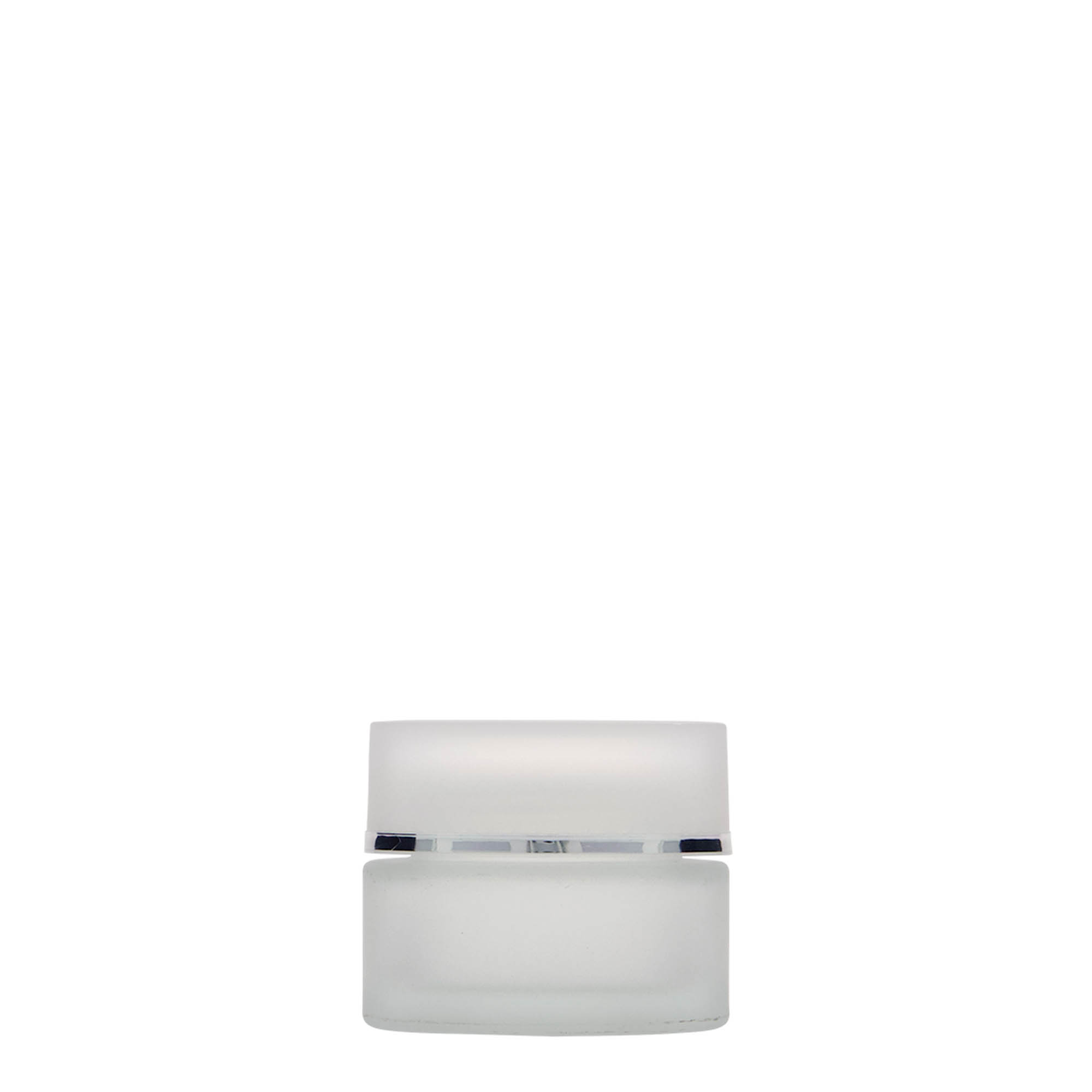 15 ml pot « Édition Platine », verre, givré, ouverture : fermeture à vis