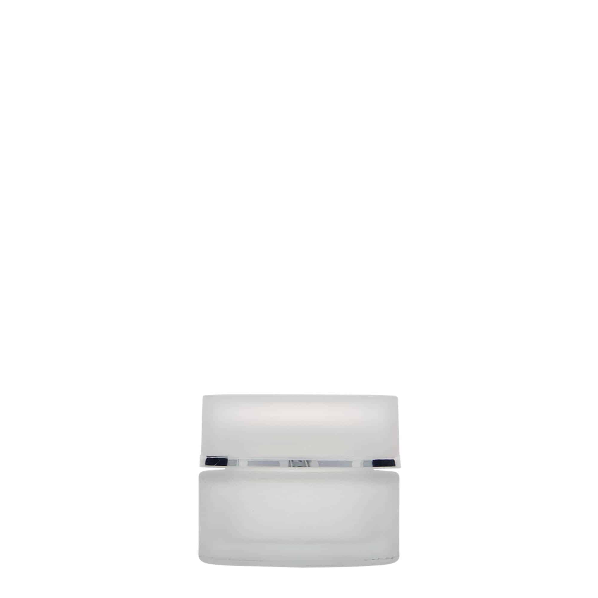 15 ml pot « Édition Platine », verre, givré, ouverture : fermeture à vis
