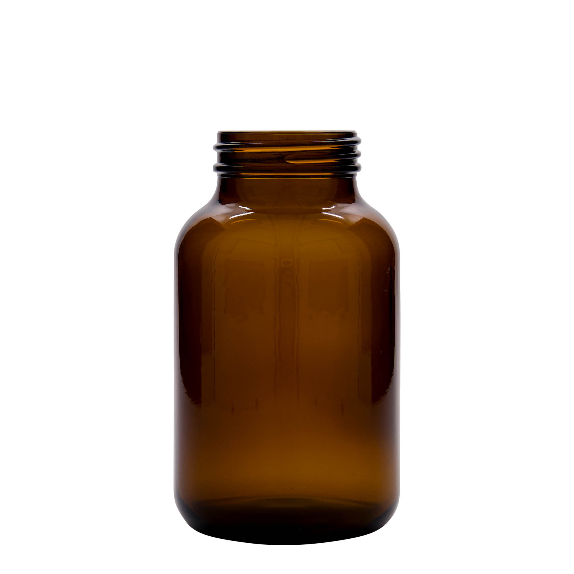 1 000 ml, bocal large, verre brun, ouverture : DIN 68