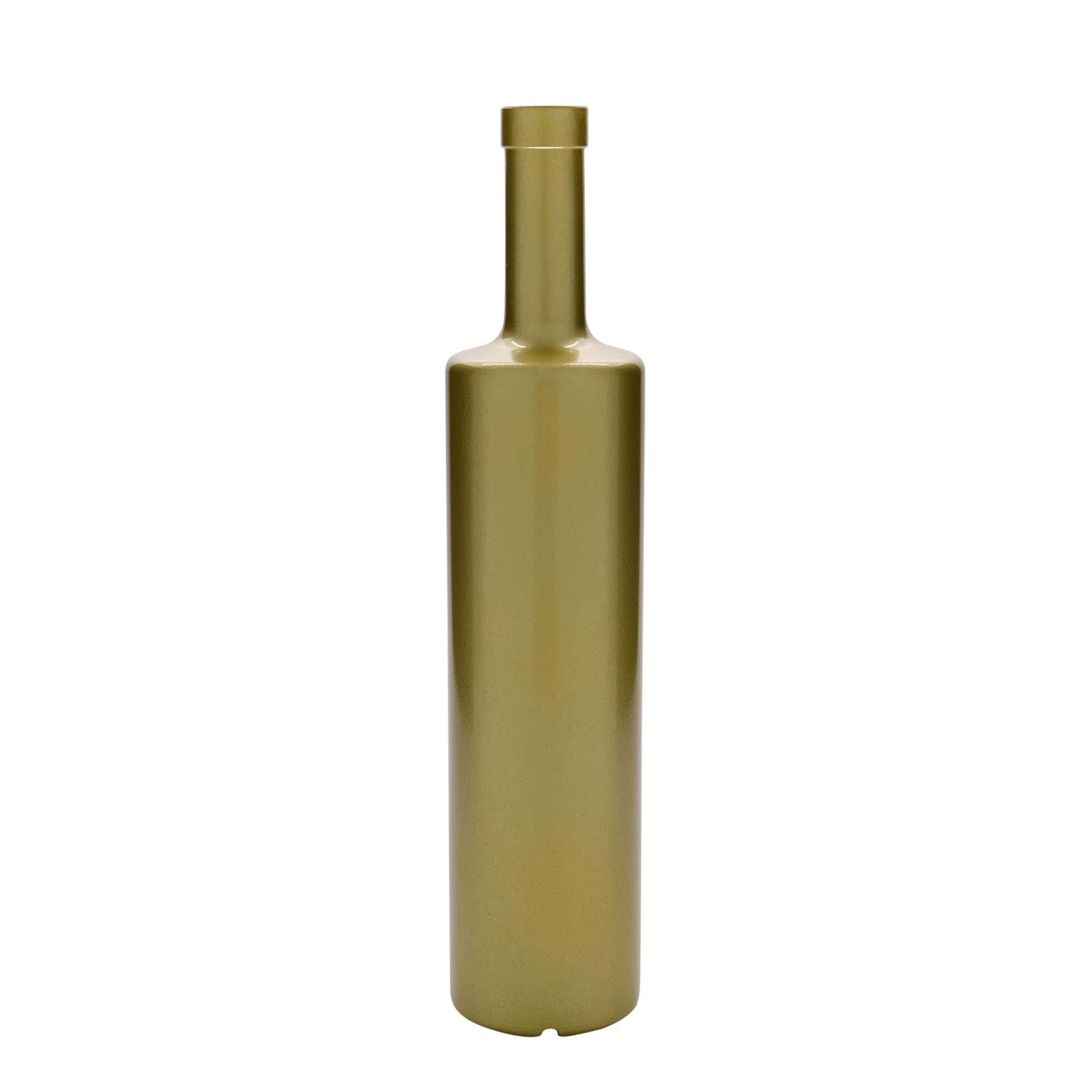 Bouteille en verre 700 ml 'Centurio', dorée, ouverture : bouchon en liège