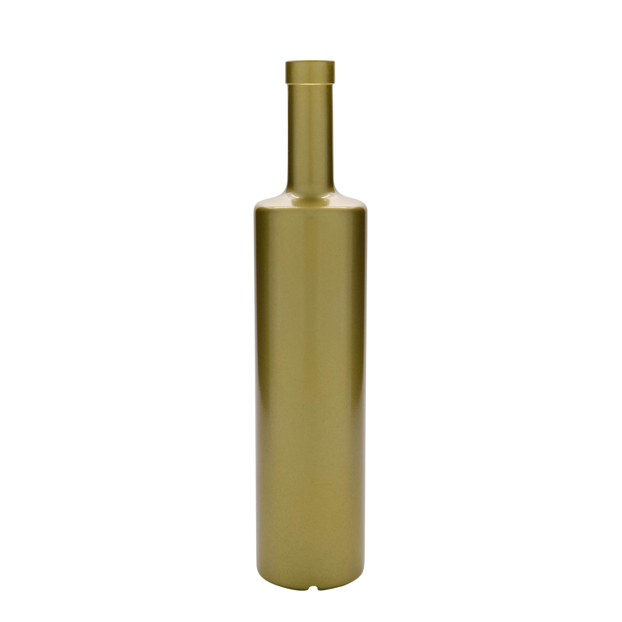 Bouteille en verre 700 ml 'Centurio', dorée, ouverture : bouchon en liège