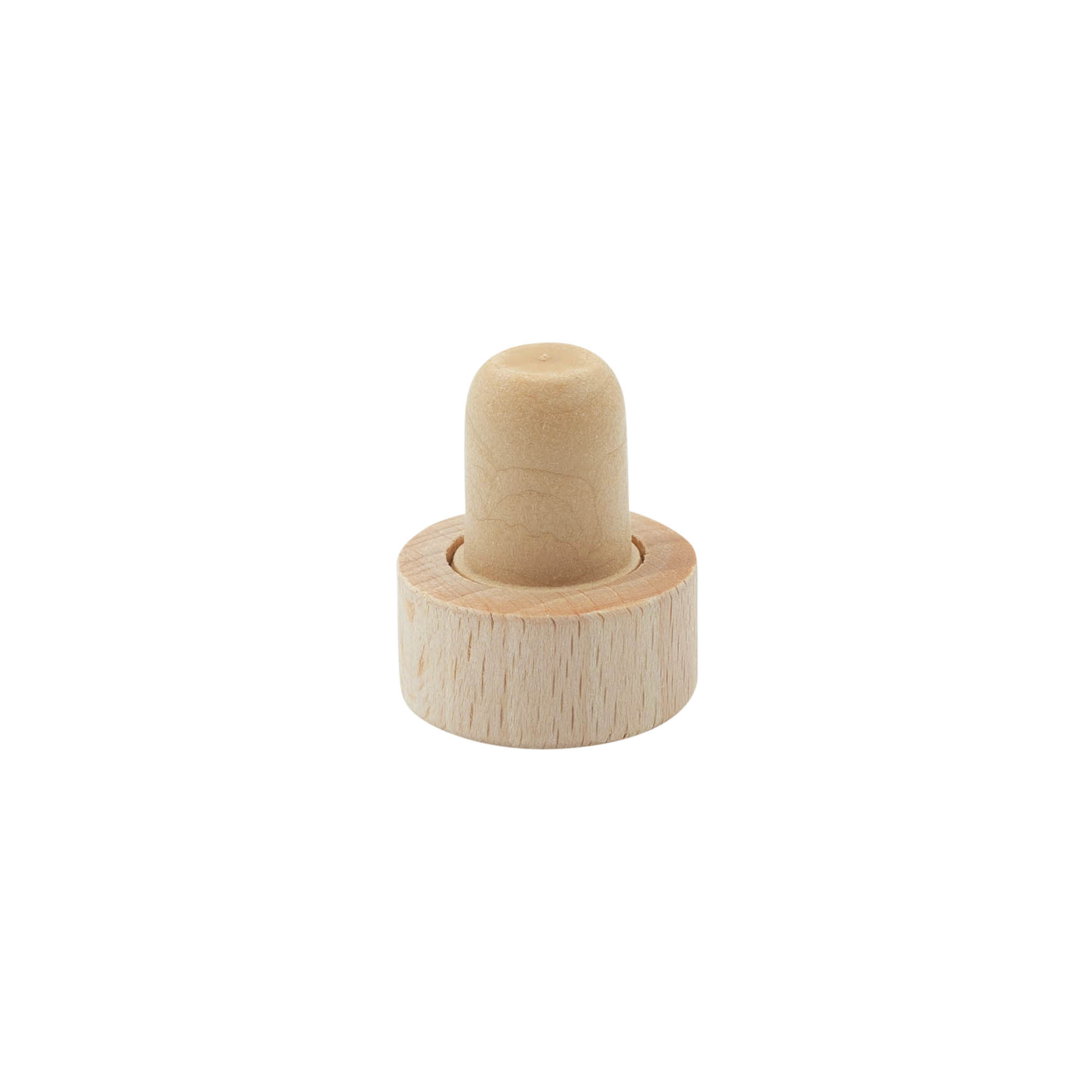 Bouchon à prise 16 mm, bois/plastique, pour embouchure : liège Bouchon à prise 16 mm, bois/plastique, pour embouchure : liège