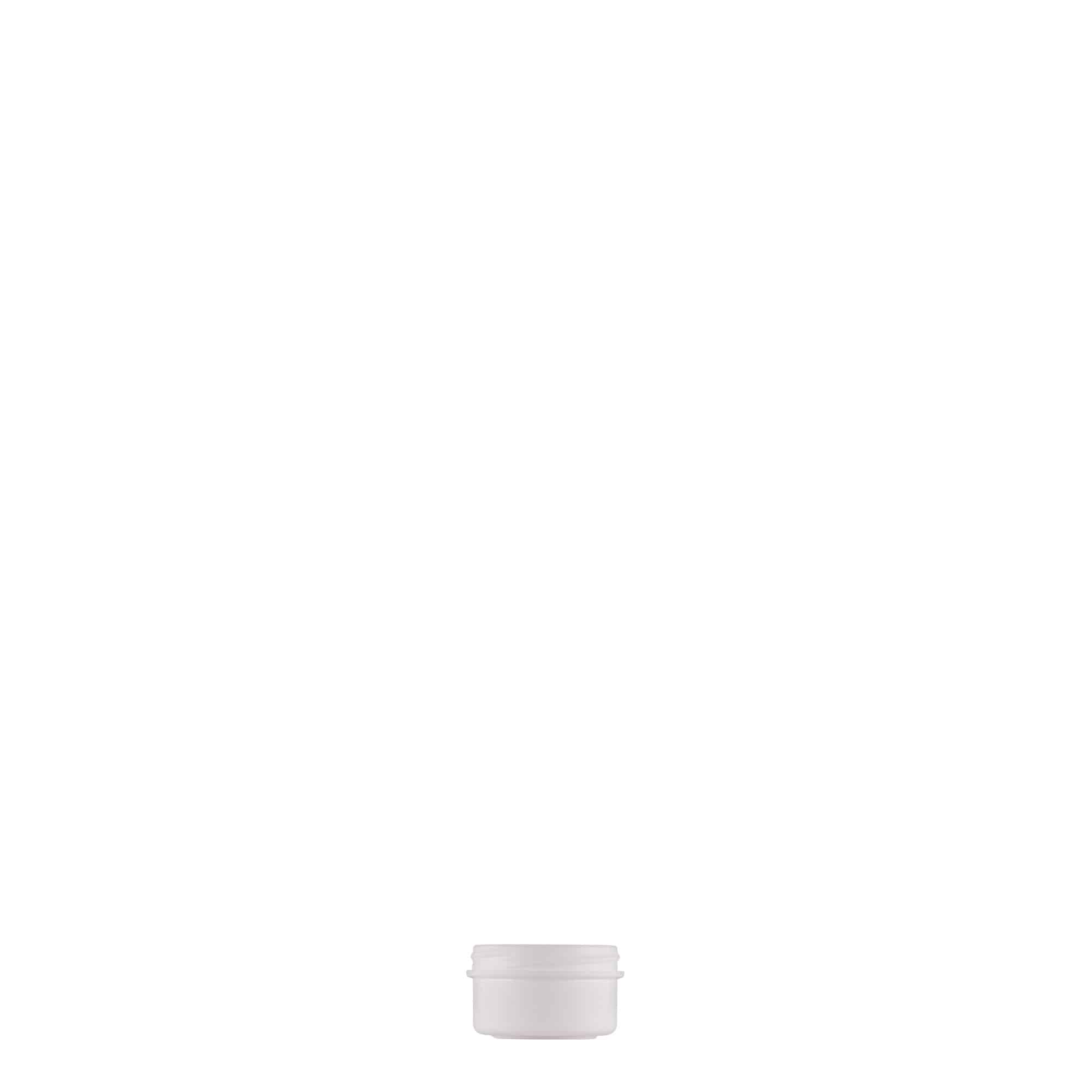Pot en plastique de 6 ml « White Line », PP, blanc, ouverture : bouchon à vis