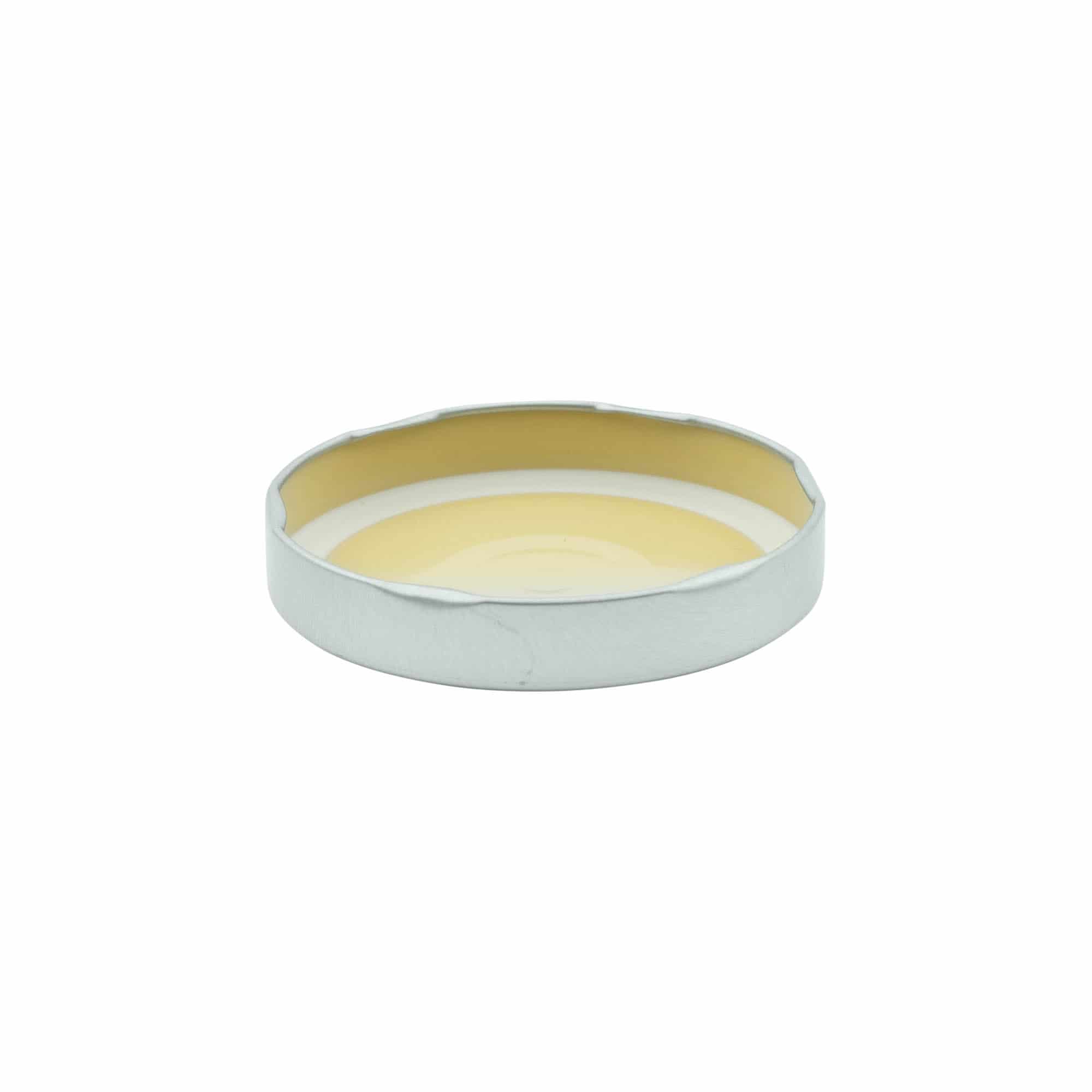 Bouchon à visser Deep-Twist-Off, tôle blanche, argenté, pour ouverture : Deep-TO 82