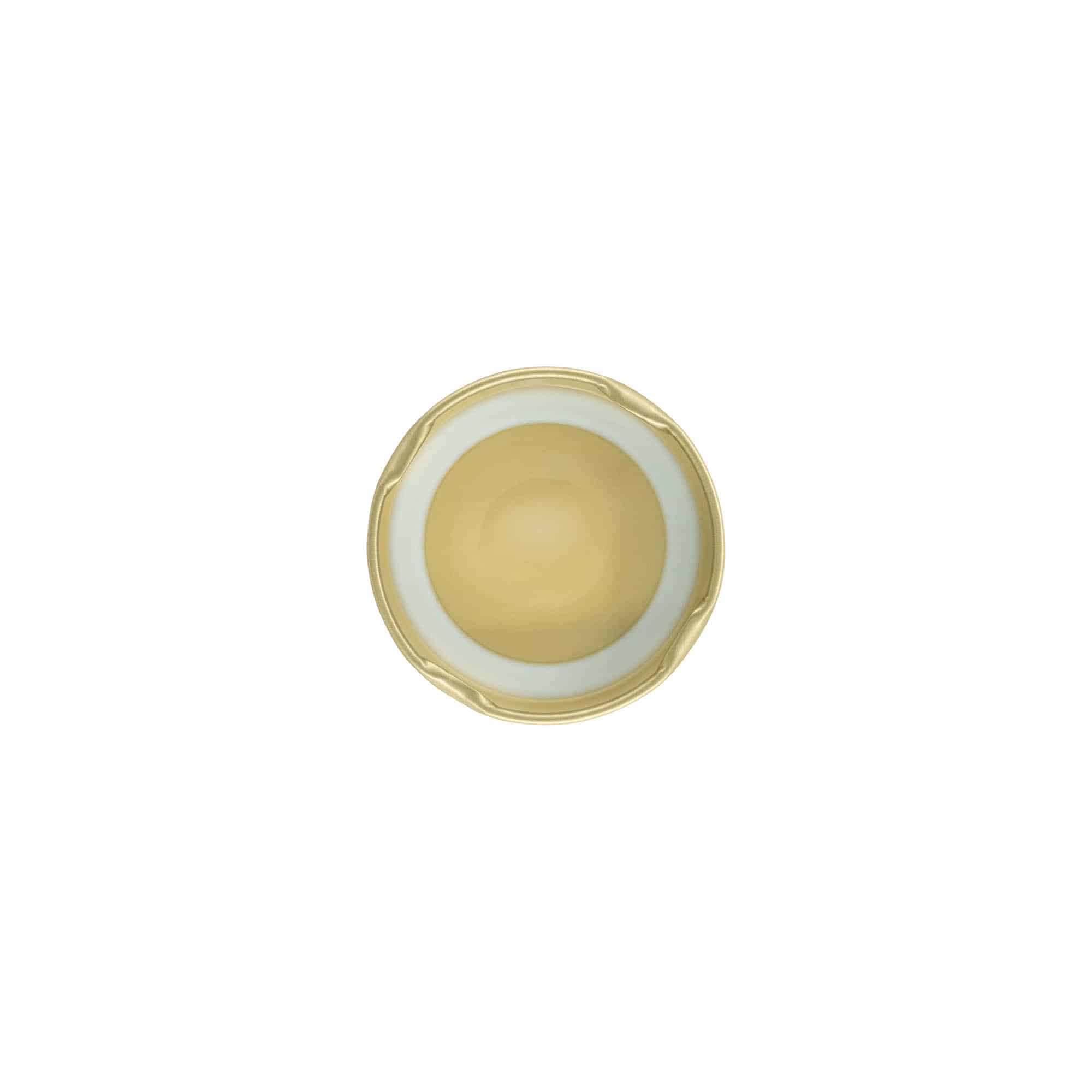 Bouchon à vis, tôle blanche, doré, pour ouverture : TO 48