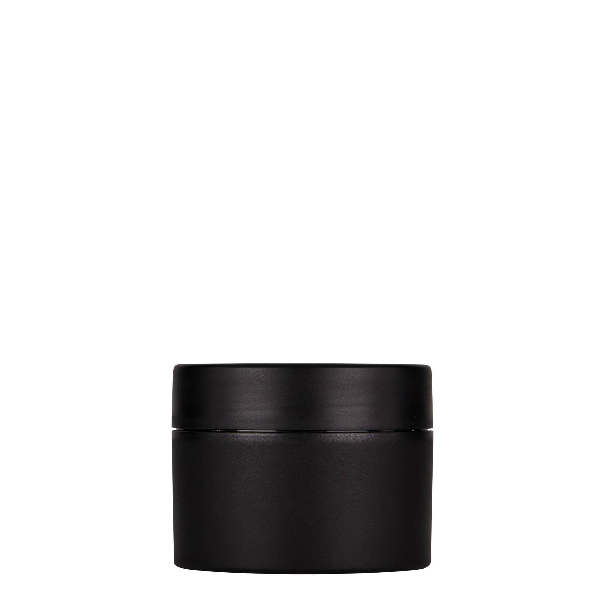 Pot en plastique 100 ml 'Antonella', PP, noir, ouverture : bouchon à vis Pot en plastique 100 ml 'Antonella', PP, noir, ouverture : bouchon à vis